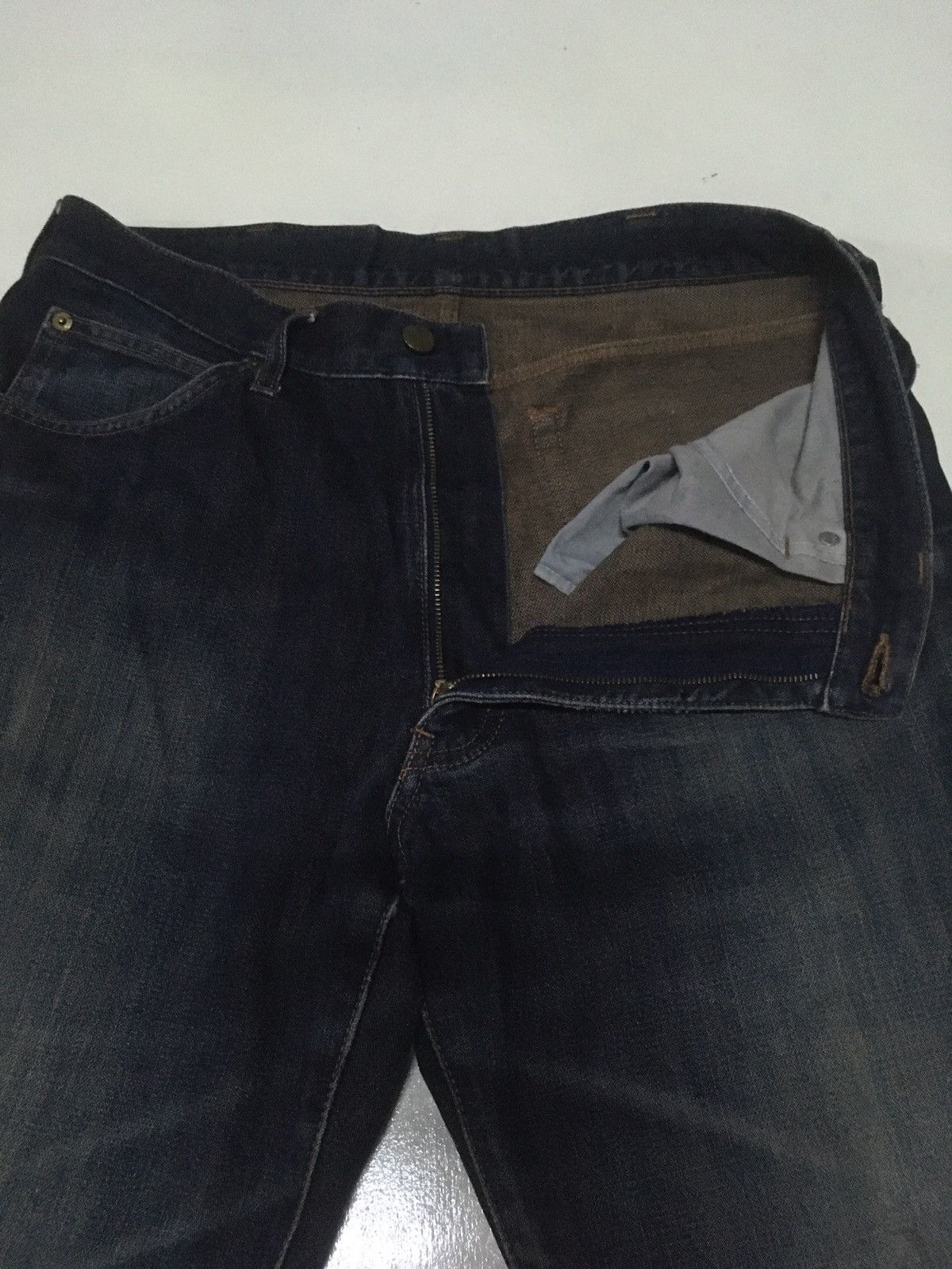 DISCOVERED × Vintage × Wrangler Vintage wrangler blue indigo distressed denim Size US 33 - 5 Thumbnail