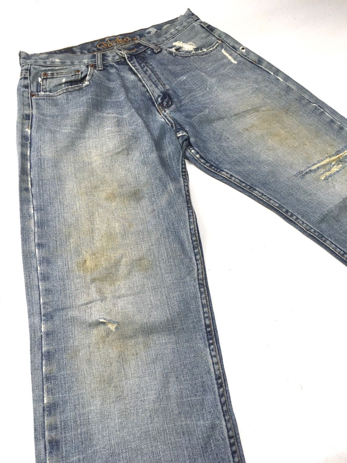 Quiksilver × Vintage Vintage quiksilver distressed denim regular fit Size US 29 - 10 Thumbnail