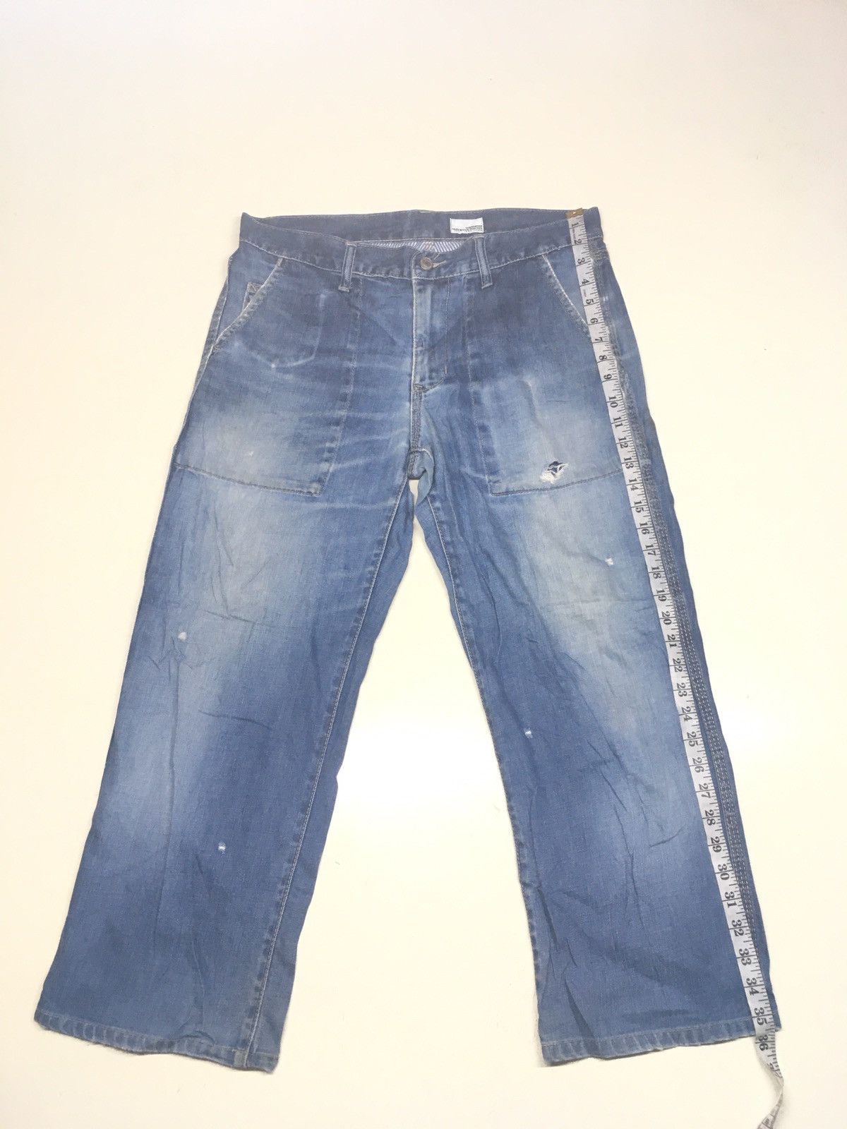 Japanese Brand × Vintage J.N.R.D worker military baker denim pants japan Size US 34 / EU 50 - 2 Thumbnail