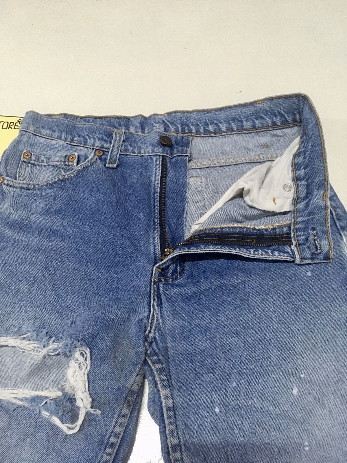 Levi's × Vintage Vintage 80s Levi’s blue wash distressed grunge style denim Size US 29 - 6 Thumbnail