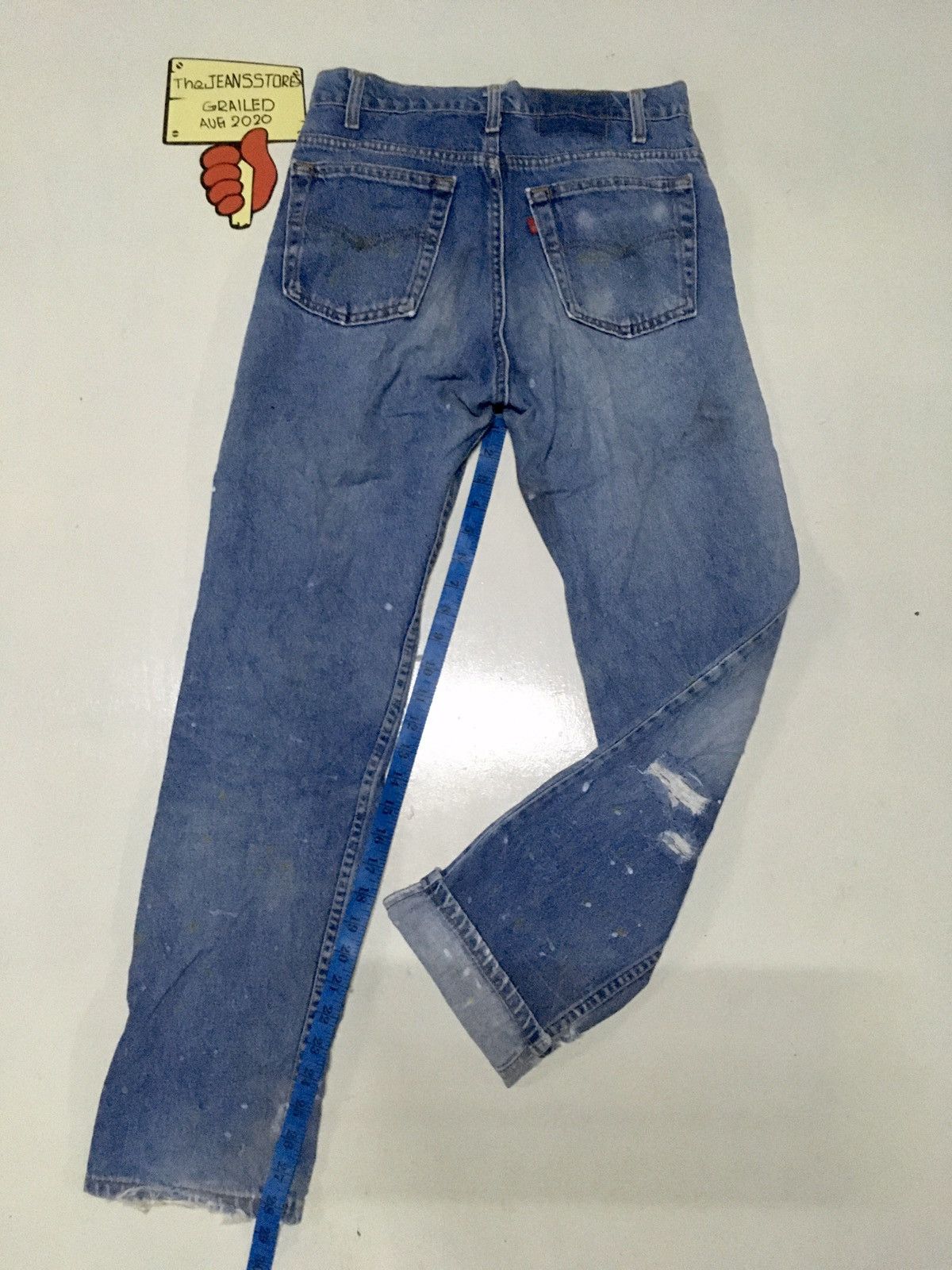 Levi's × Vintage Vintage 80s Levi’s blue wash distressed grunge style denim Size US 29 - 3 Thumbnail