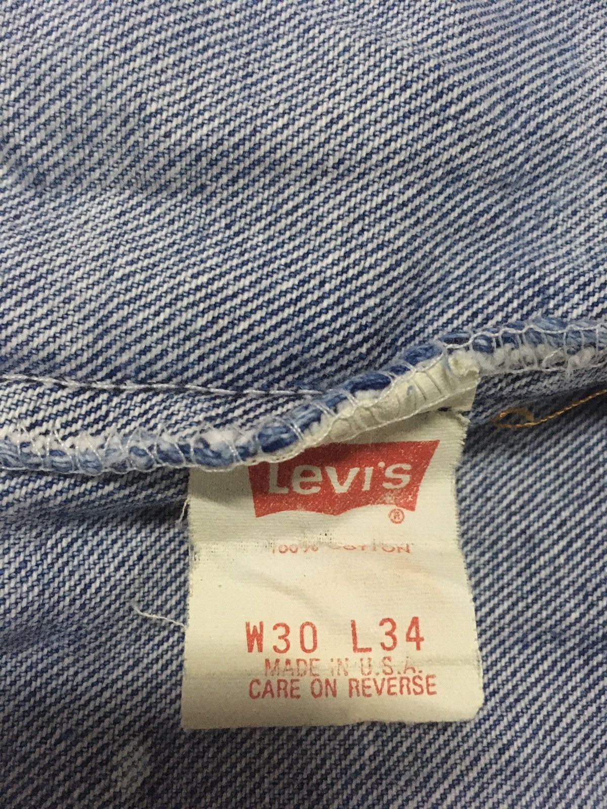 Levi's × Vintage Vintage 80s Levi’s blue wash distressed grunge style denim Size US 29 - 12 Thumbnail