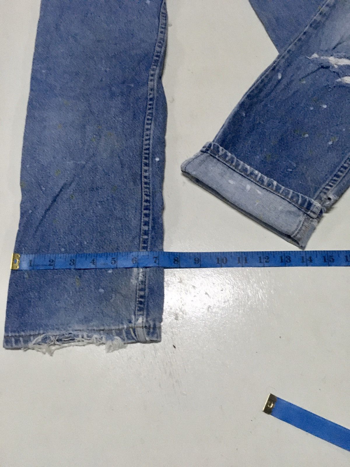 Levi's × Vintage Vintage 80s Levi’s blue wash distressed grunge style denim Size US 29 - 10 Thumbnail