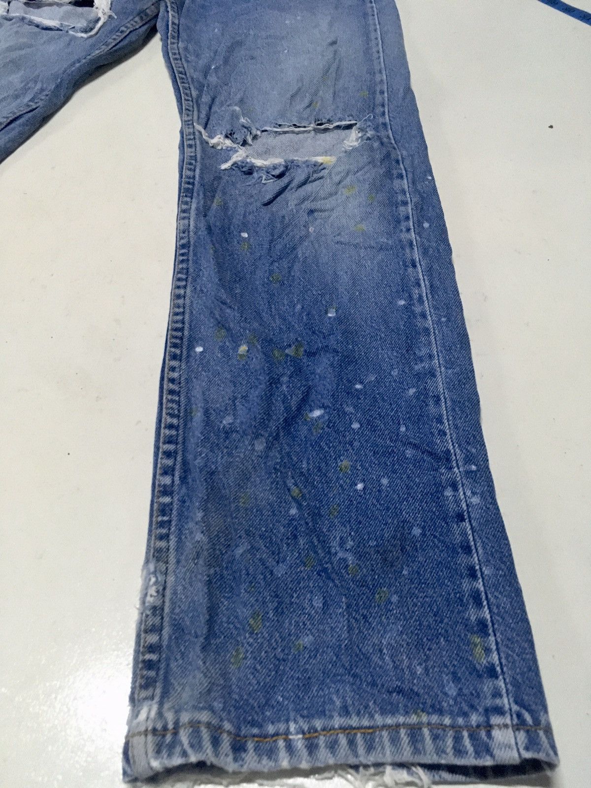 Levi's × Vintage Vintage 80s Levi’s blue wash distressed grunge style denim Size US 29 - 8 Thumbnail