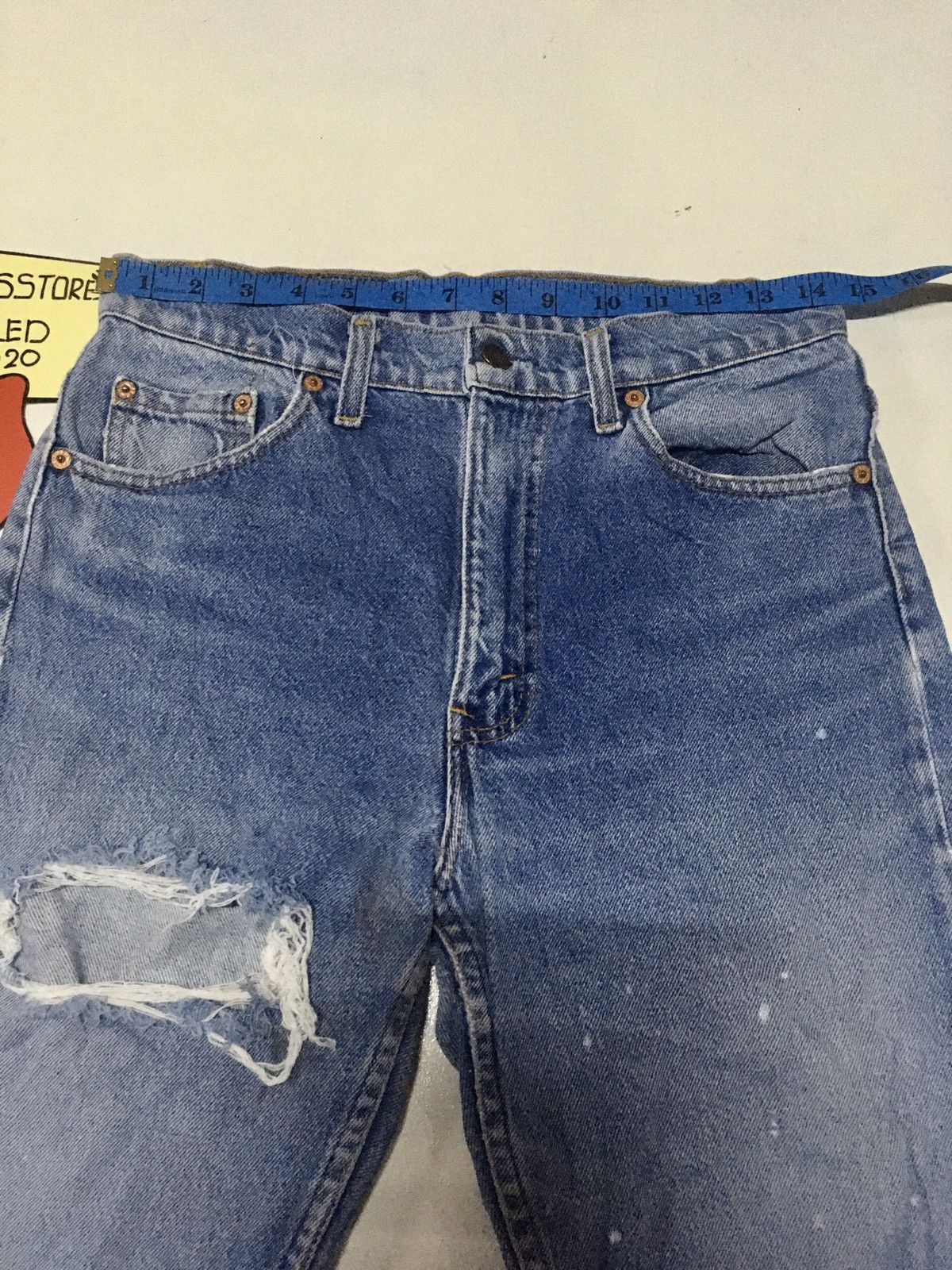 Levi's × Vintage Vintage 80s Levi’s blue wash distressed grunge style denim Size US 29 - 4 Thumbnail