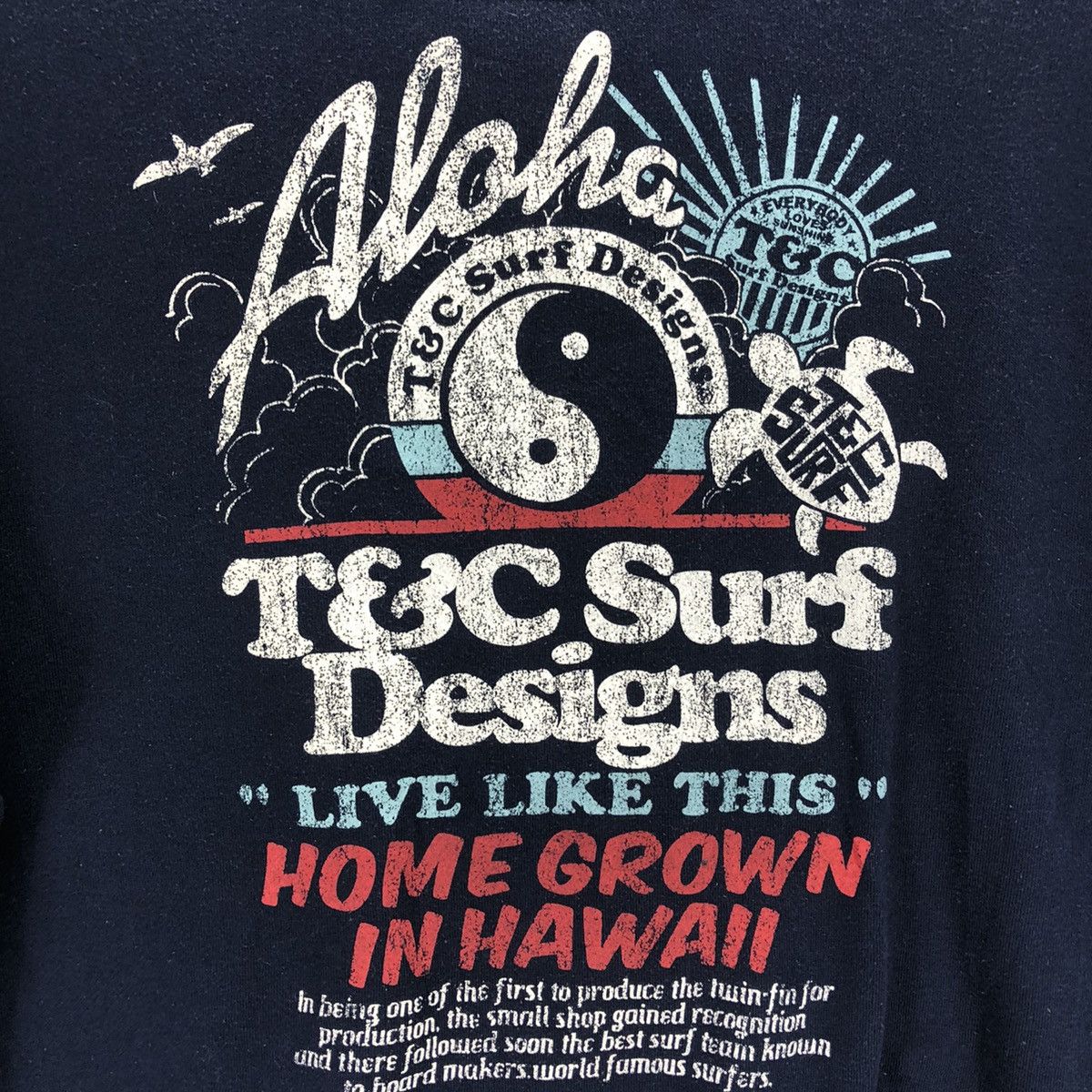 Japanese Brand Vintage T&C Surf Design Aloha Big Logo Sweatshirts Size US M / EU 48-50 / 2 - 8 Thumbnail