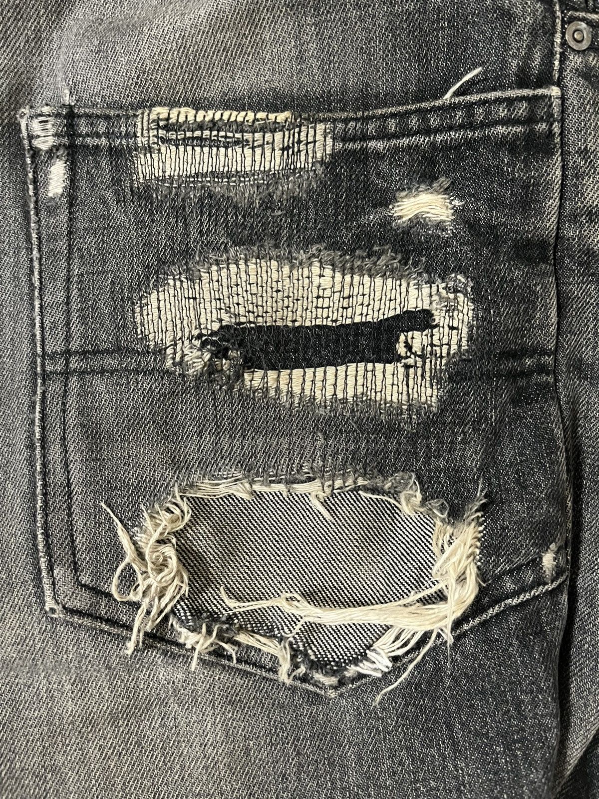 AW05 Undercover Arts and Crafts Skull 85 Distressed Denim