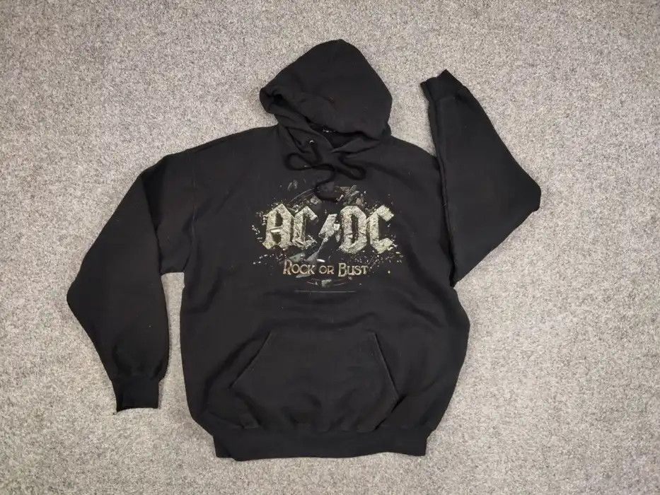 AC/DC Retro AC/DC Rock Or Bust Black Logo Hoodie Size US L / EU 52-54 / 3 - 5 Thumbnail