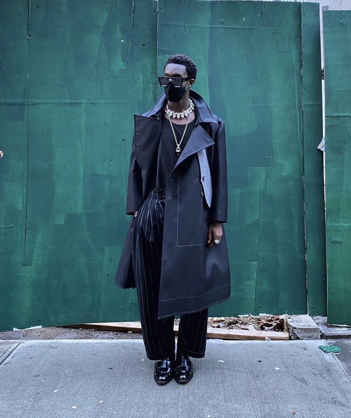 image of Maison Margiela Double Breasted Coat Eu50 in Black, Men's (Size Medium)