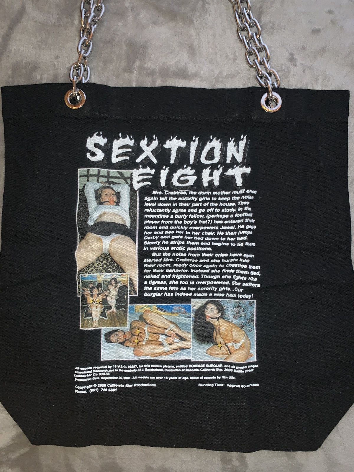 Section 8 *NEW* Bondage Chain Tote Bag Size ONE SIZE - 2 Thumbnail
