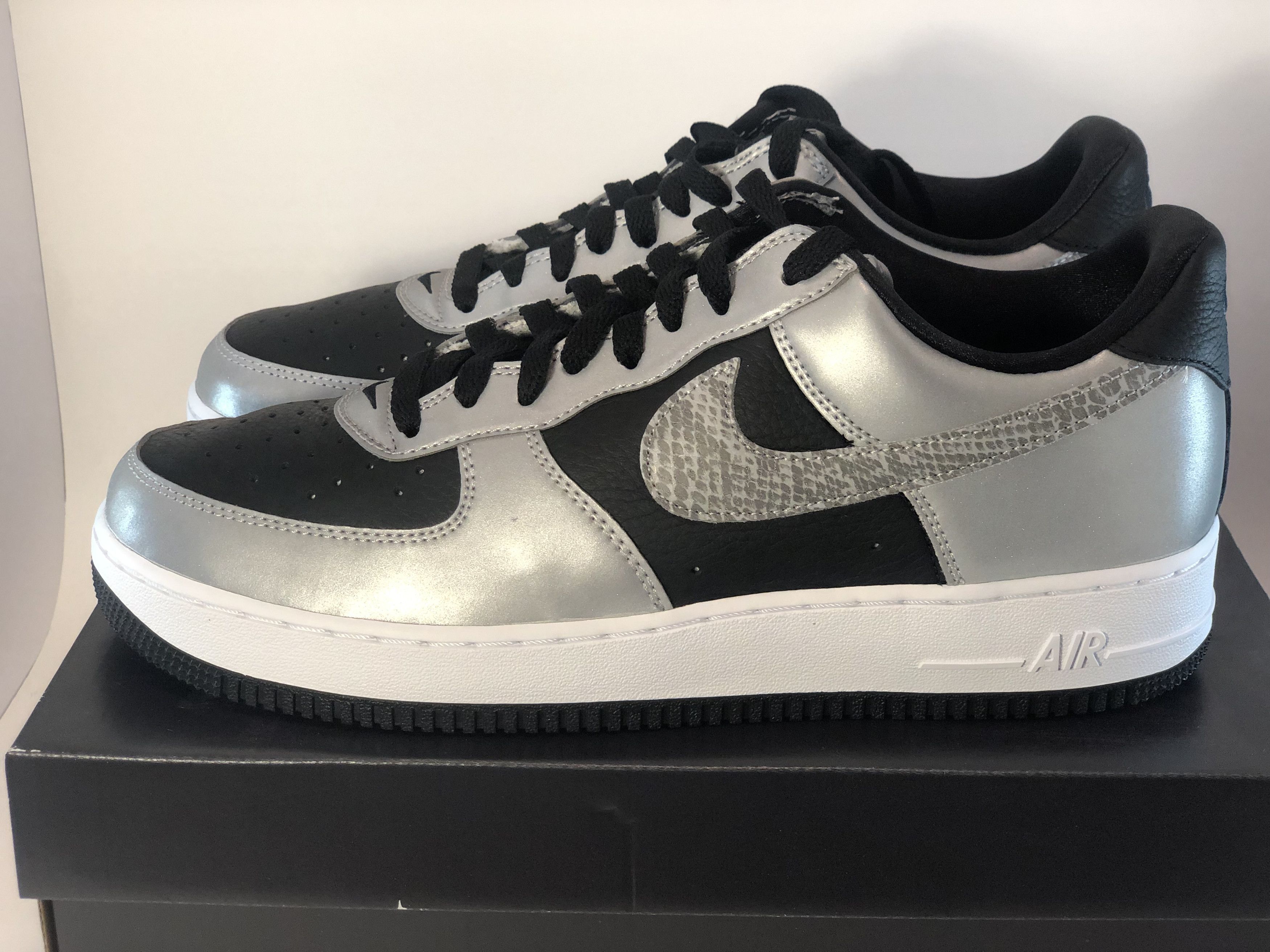Nike Nike Air Force 1 B Silver Snake 3M 2021 Size US 11.5 / EU 44-45 - 2 Thumbnail