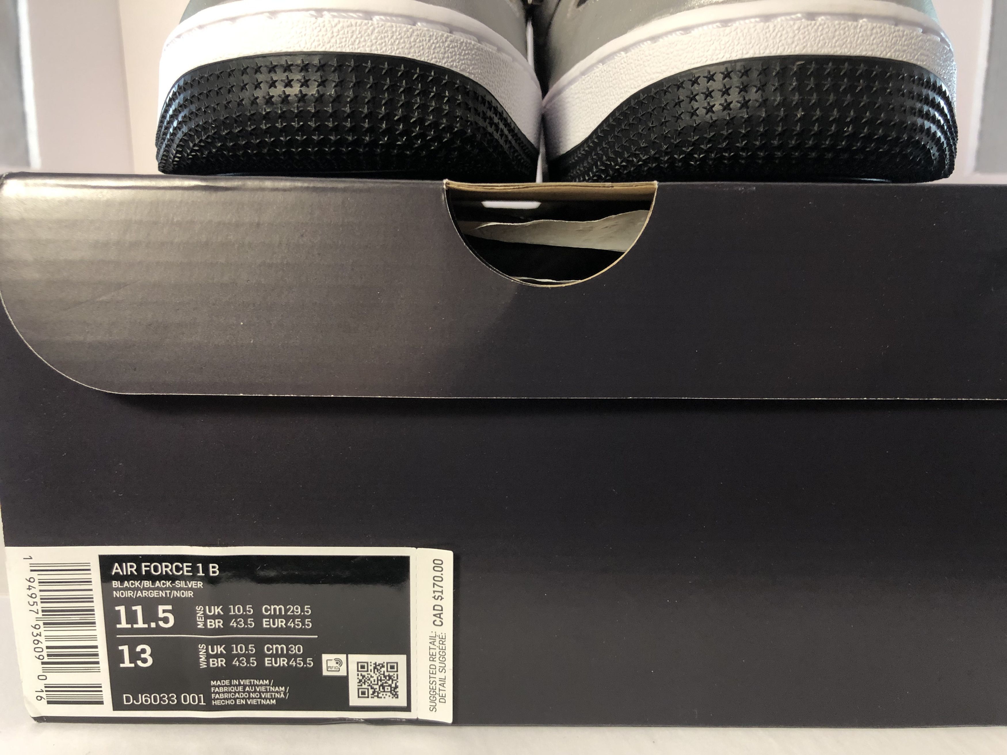 Nike Nike Air Force 1 B Silver Snake 3M 2021 Size US 11.5 / EU 44-45 - 10 Thumbnail