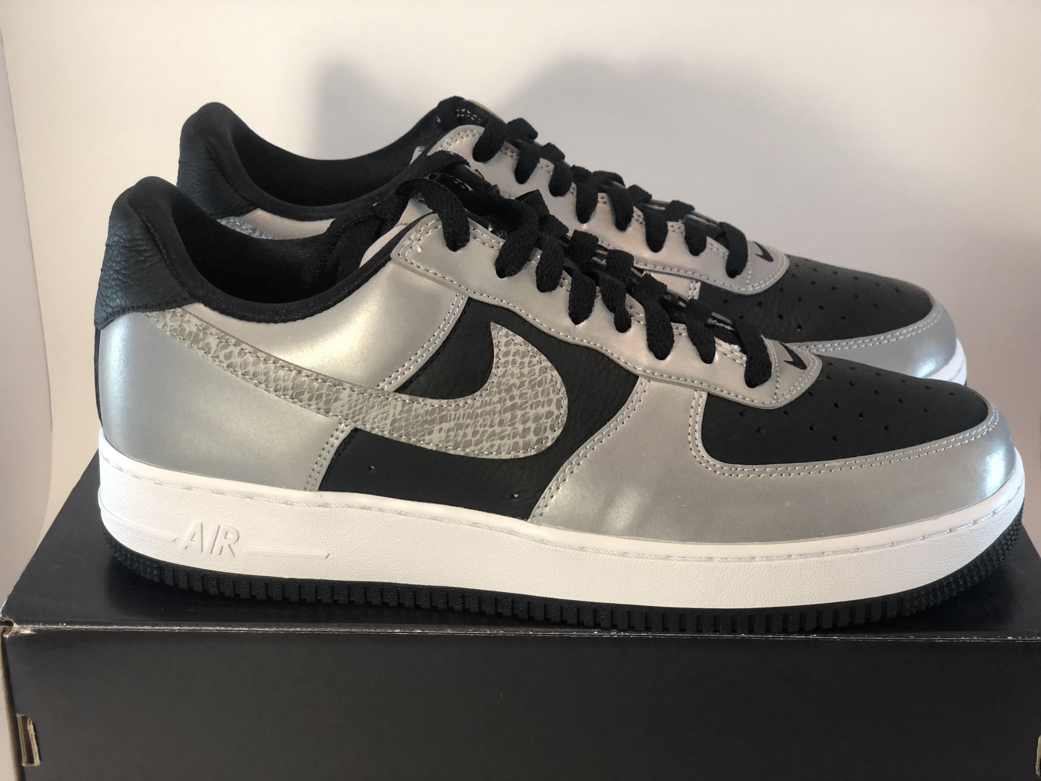 Nike Nike Air Force 1 B Silver Snake 3M 2021 Size US 11.5 / EU 44-45 - 5 Thumbnail