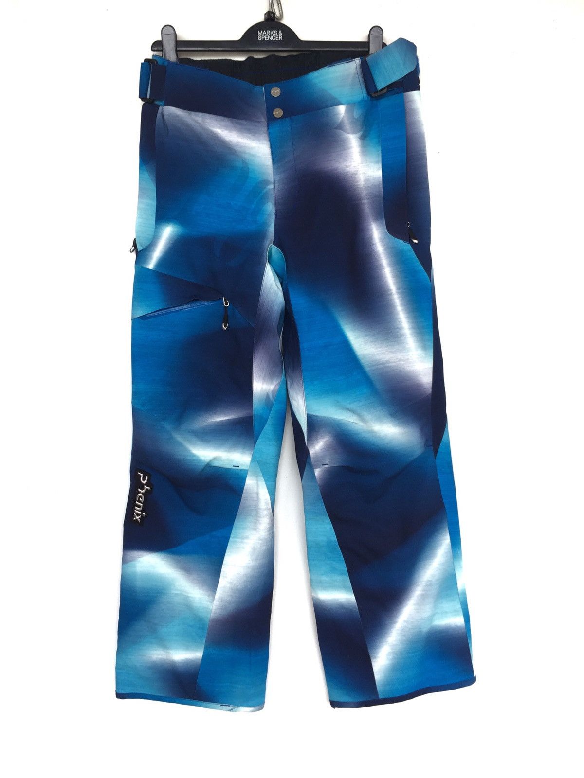 image of Overalls x Phoenix Clothing Phenix By Ski Overprint Colour 31-33X41:5 in Blue, Men's