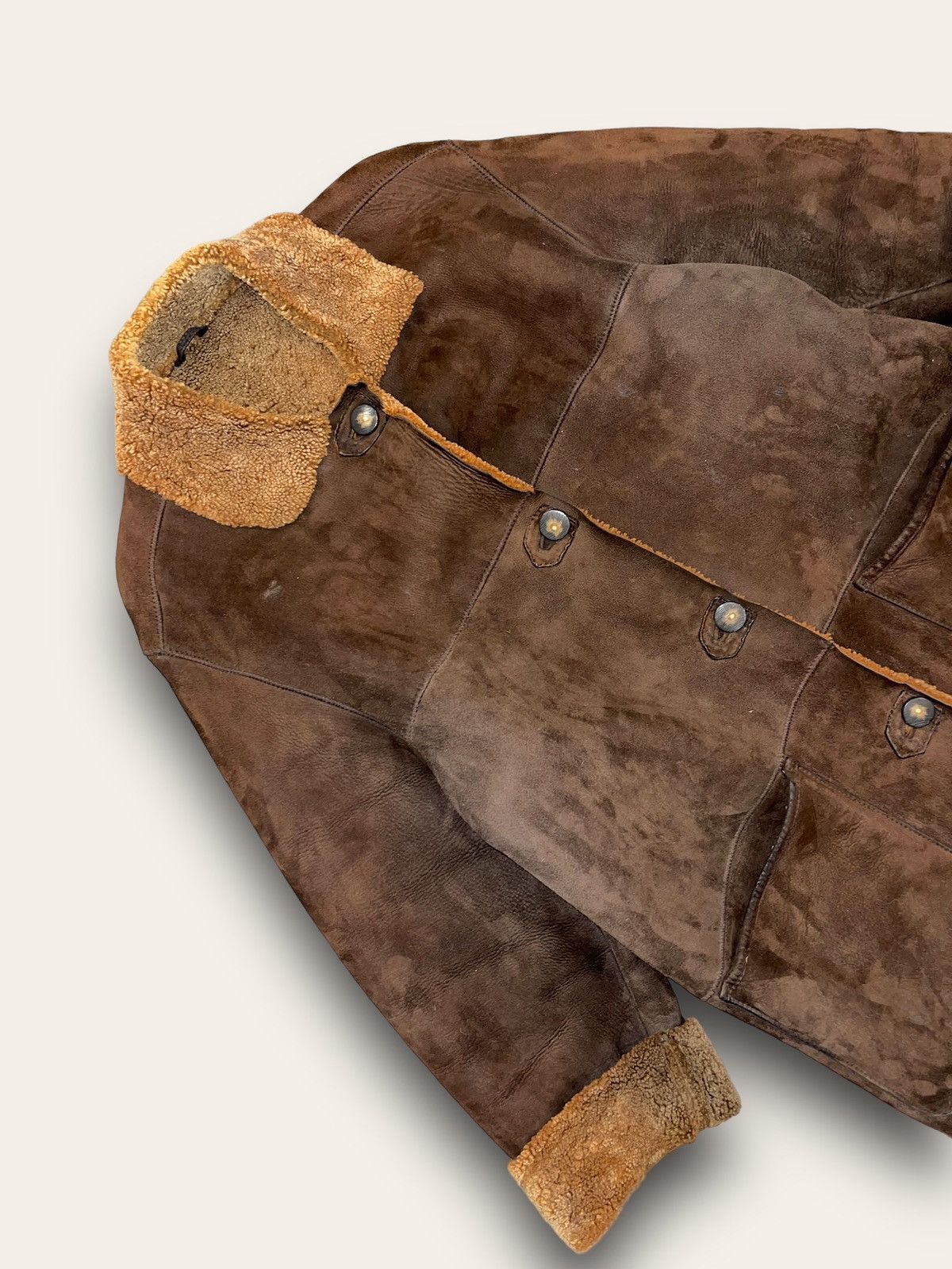 Leather Archive Louisiana Shearling Brown Leather Jacket Size M / US 6-8 / IT 42-44 - 5 Thumbnail