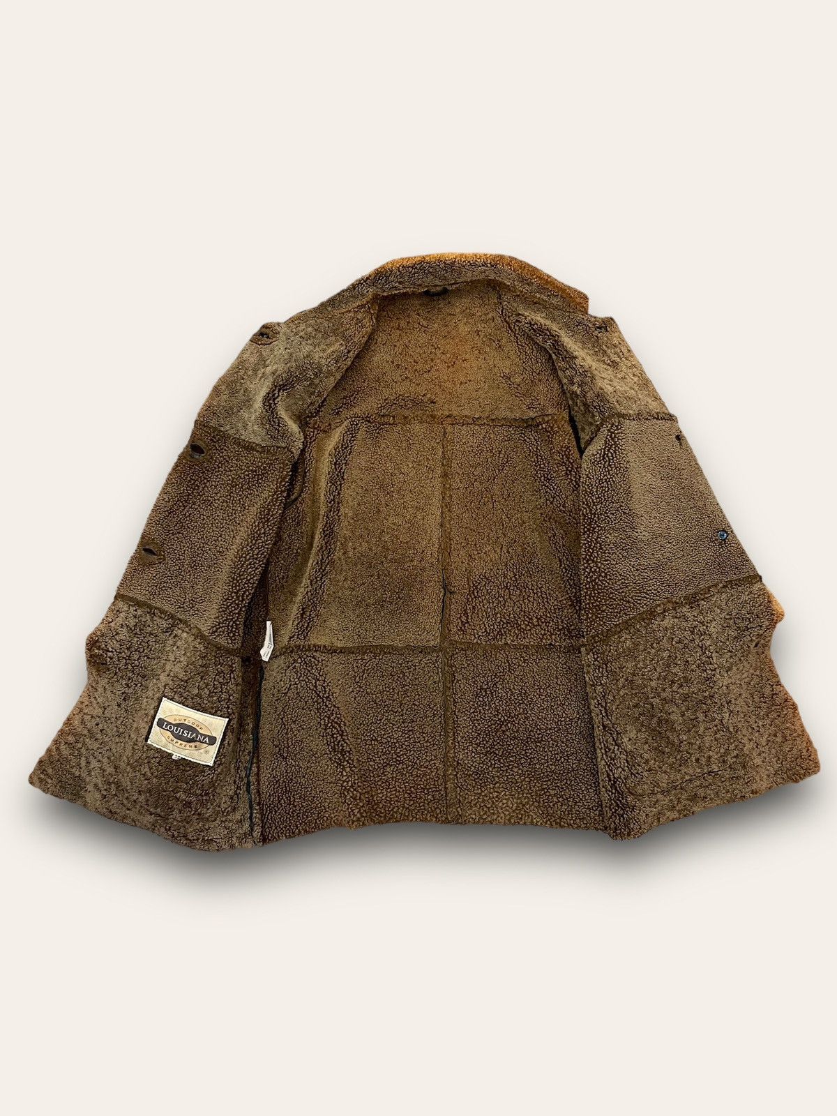 Leather Archive Louisiana Shearling Brown Leather Jacket Size M / US 6-8 / IT 42-44 - 11 Thumbnail