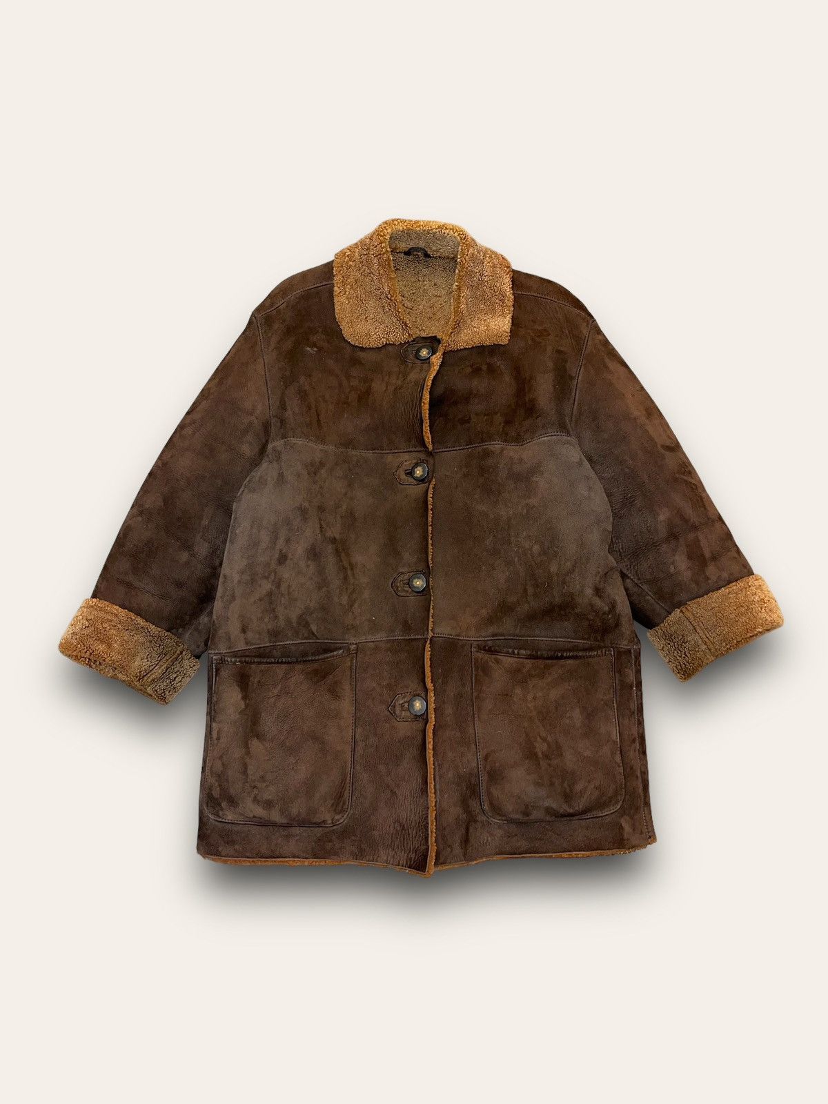 vintage archive fur leather jacket 00s archive goa fur