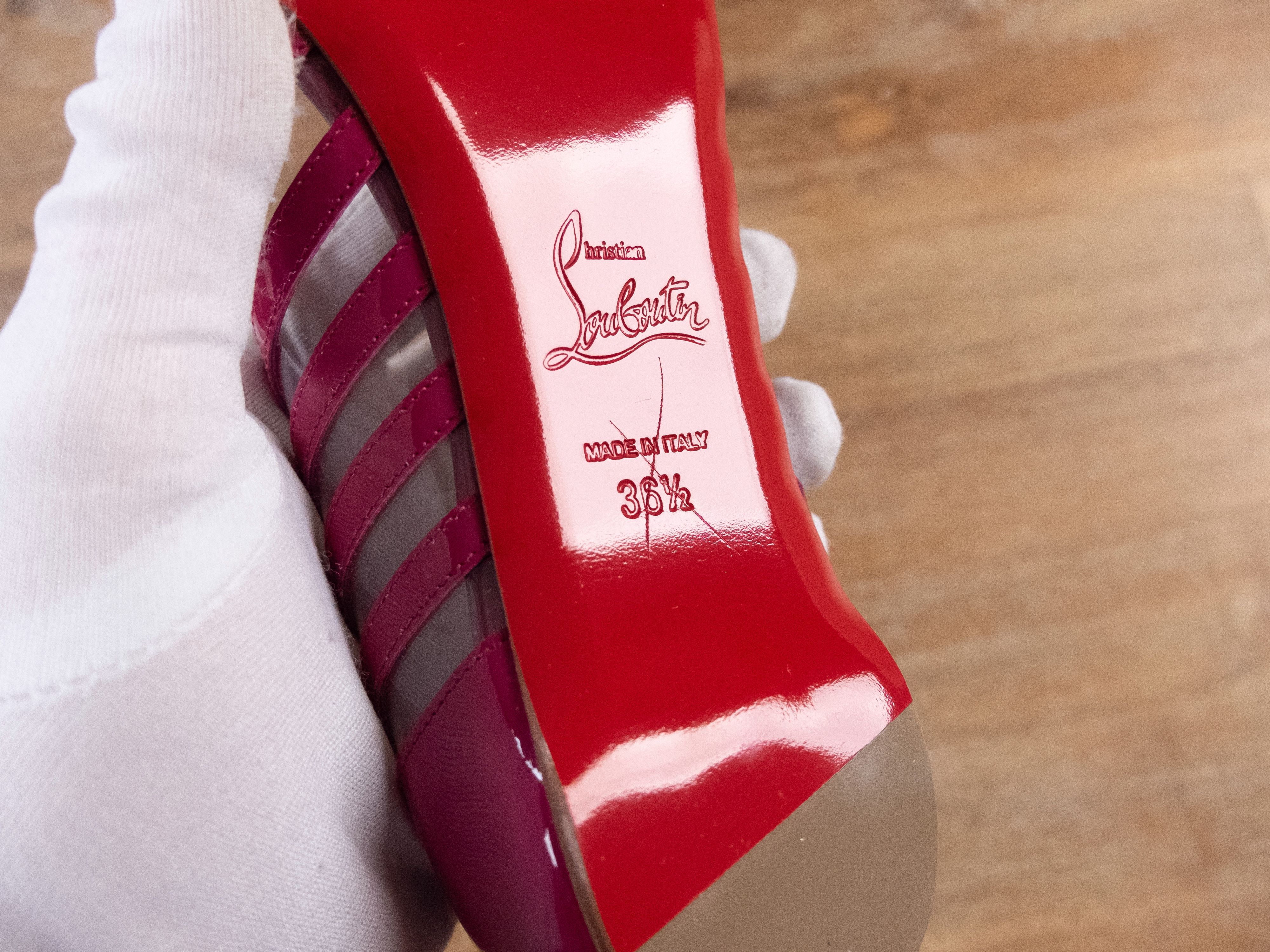Christian Louboutin CHRISTIAN LOUBOUTIN A6 cyclamen pink PVC ballet flats shoes Size US 6.5 / IT 36.5 - 9 Thumbnail