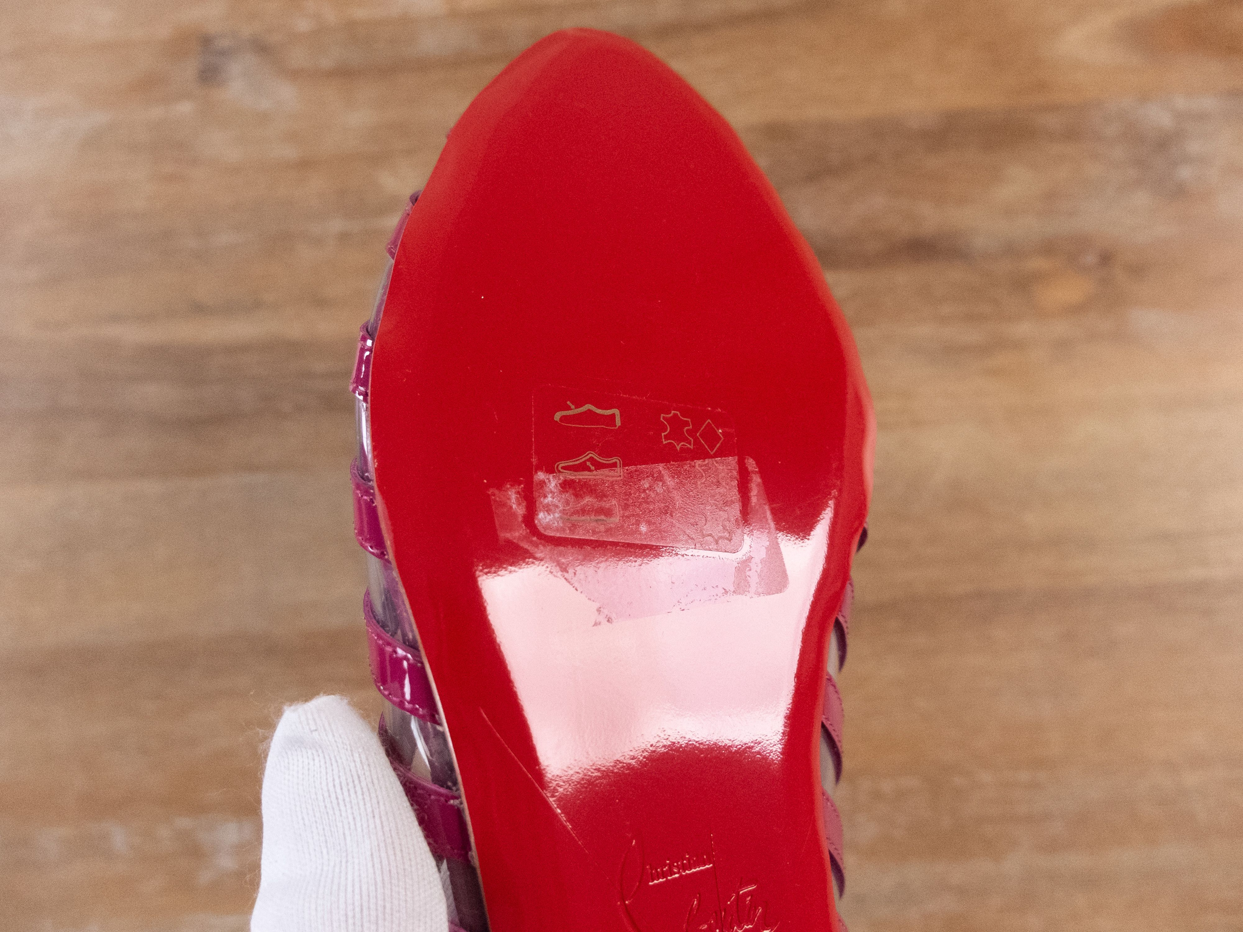 Christian Louboutin CHRISTIAN LOUBOUTIN A6 cyclamen pink PVC ballet flats shoes Size US 6.5 / IT 36.5 - 7 Thumbnail