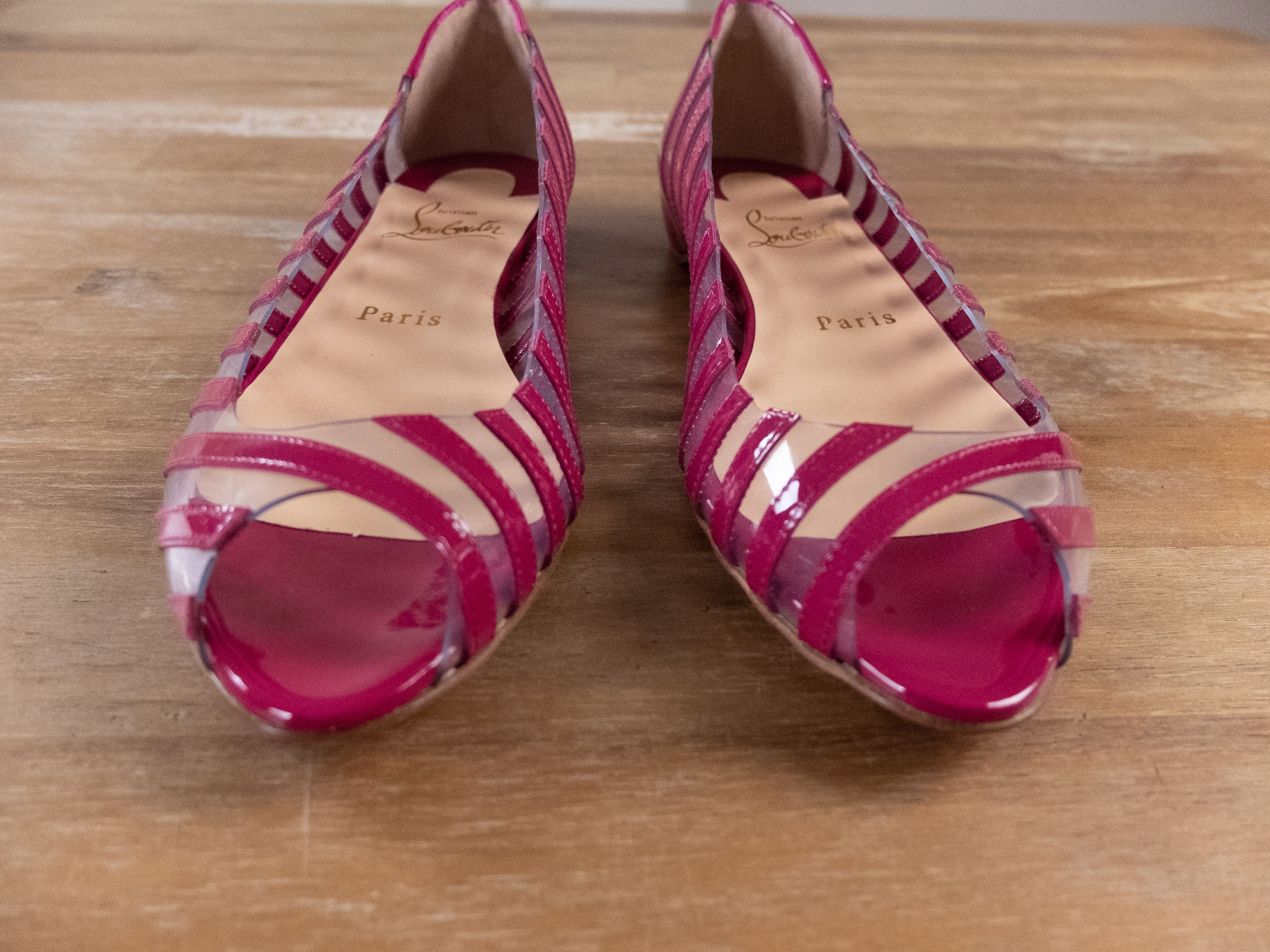 Christian Louboutin CHRISTIAN LOUBOUTIN A6 cyclamen pink PVC ballet flats shoes Size US 6.5 / IT 36.5 - 3 Thumbnail