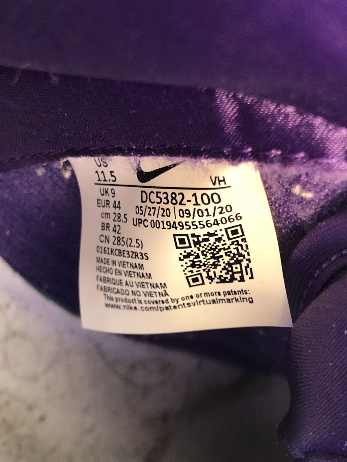 Nike Nike Dunk Hi SP 2020 (Varsity Purple) (Pre Covid Quality) Size US 10 / EU 43 - 16 Thumbnail