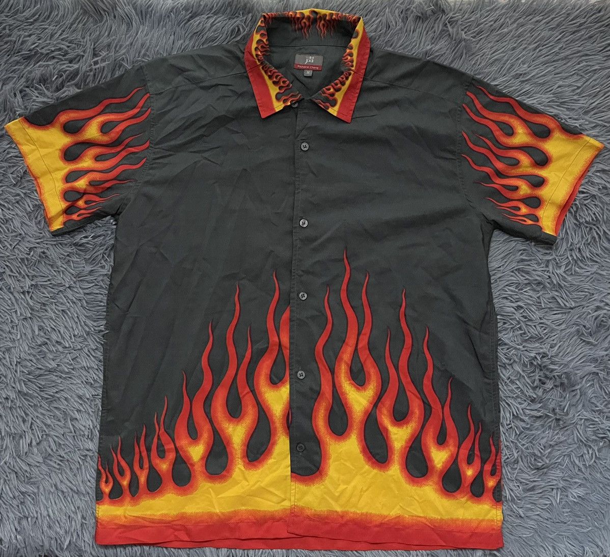 Japanese Brand × Vintage Richard Chang Y2K vintage Flame fire logo Japanese shirt Size US M / EU 48-50 / 2 - 1 Thumbnail