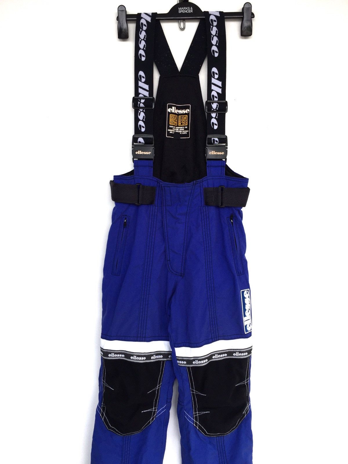 Ellesse Vintage Ellese X ski Overall Blue 31-33x40 Size US 33 - 3 Thumbnail
