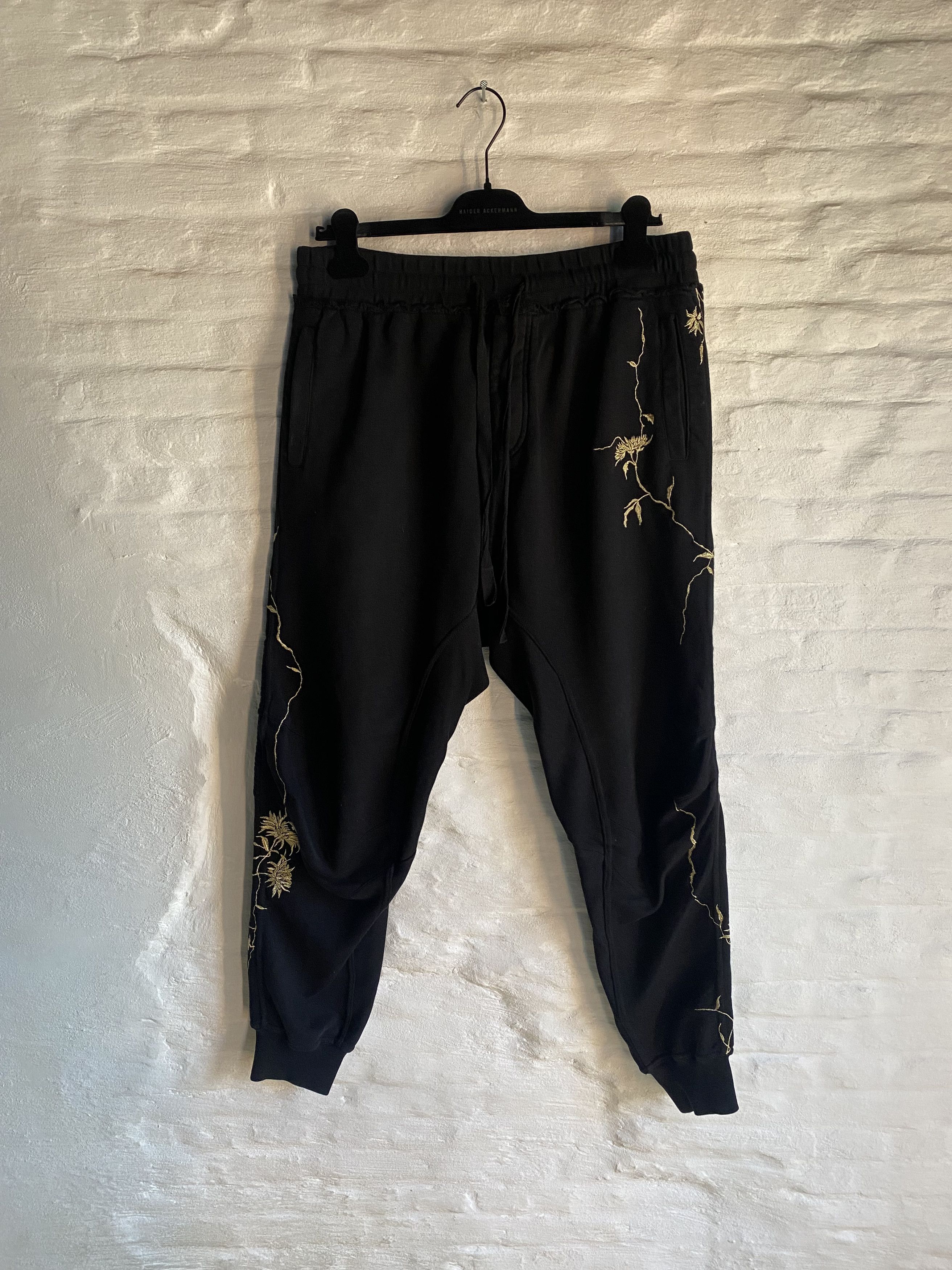 Haider Ackermann 1300$ Rare Embroidered Sweatpants Size XL