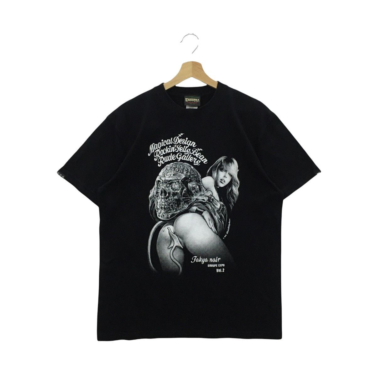 Japanese Brand Rare EROSTIKA Rockin Jelly Bean Sexy Printed Tshirt Size US L / EU 52-54 / 3 - 1 Thumbnail