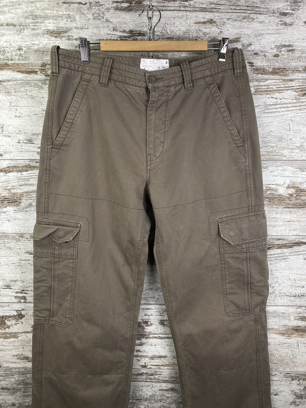 Gap × Vintage Mens Vintage Gap Cargo Pants streetwear y2k army Rare hype Size US 34 / EU 50 - 3 Thumbnail