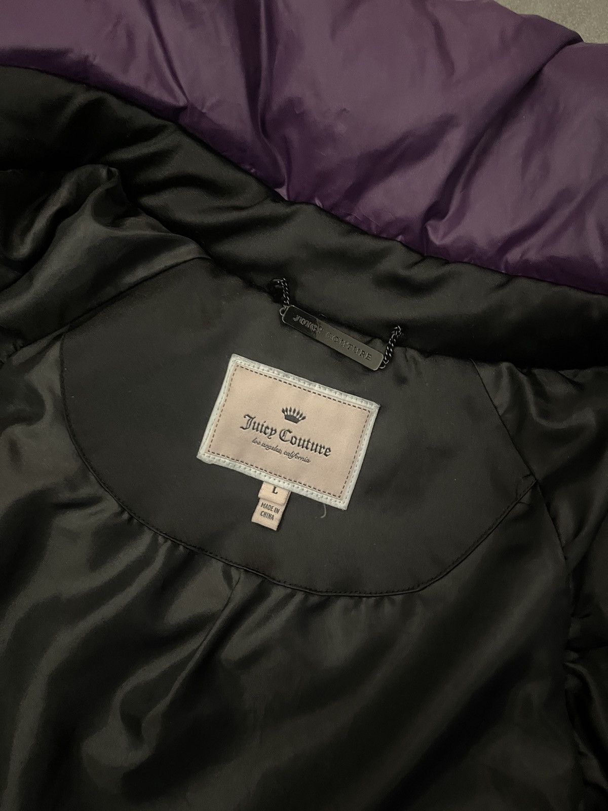 Juicy Couture Juicy Couture Violet Long Puffer Coat Jacket Size L / US 10 / IT 46 - 10 Thumbnail