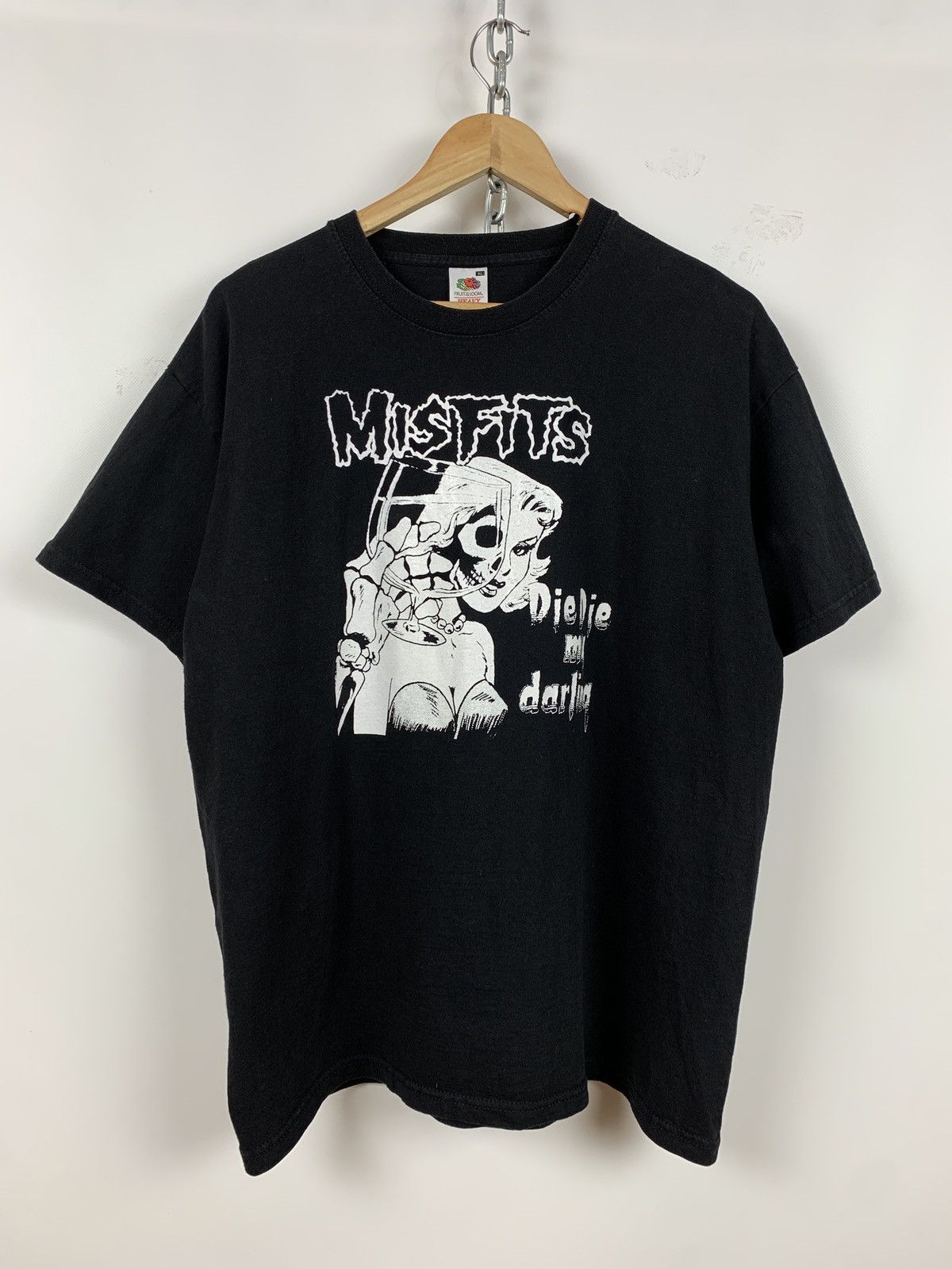 Band Tees Vintage Misfits Die Die My Darling Black T-Shirt Size US XL / EU 56 / 4 - 2 Thumbnail