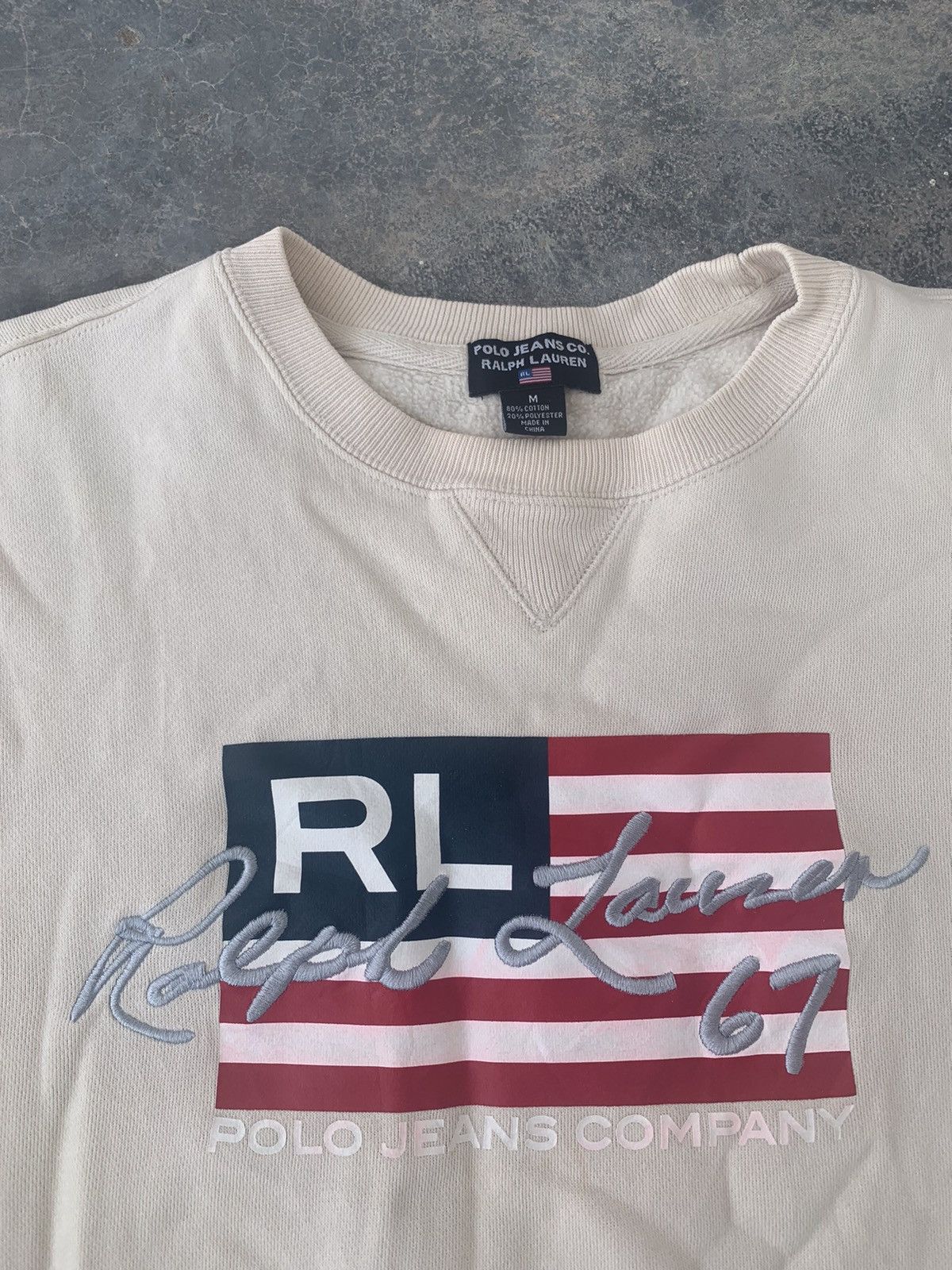 Polo Ralph Lauren × Ralph Lauren × Vintage Polo Ralph Lauren 67 American Flag Design Spellout Logo Size US M / EU 48-50 / 2 - 2 Thumbnail
