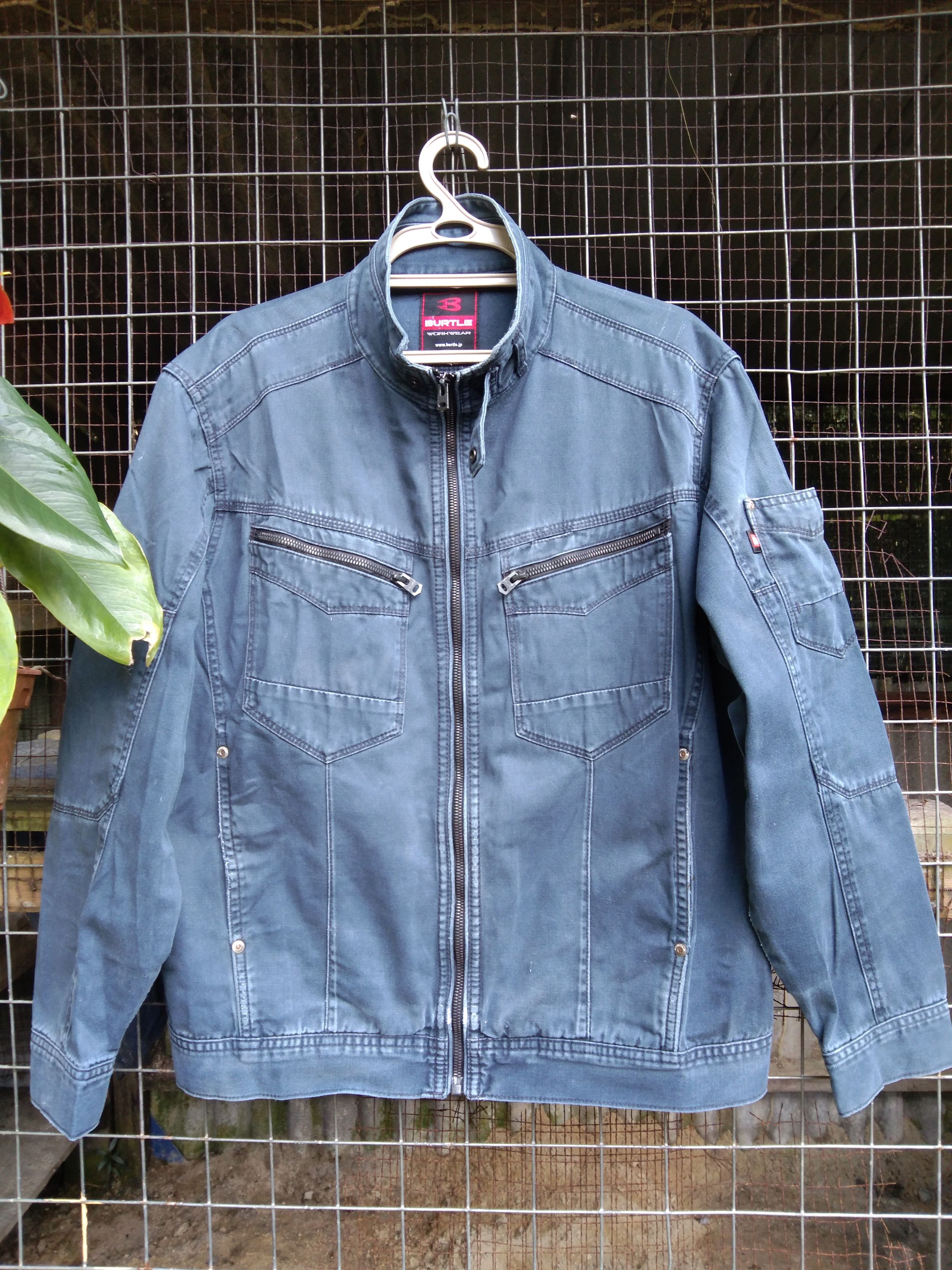 Japanese Brand BURTLE WORKWEAR MEN'S JACKET DISTRESSED Size US L / EU 52-54 / 3 - 3 Thumbnail