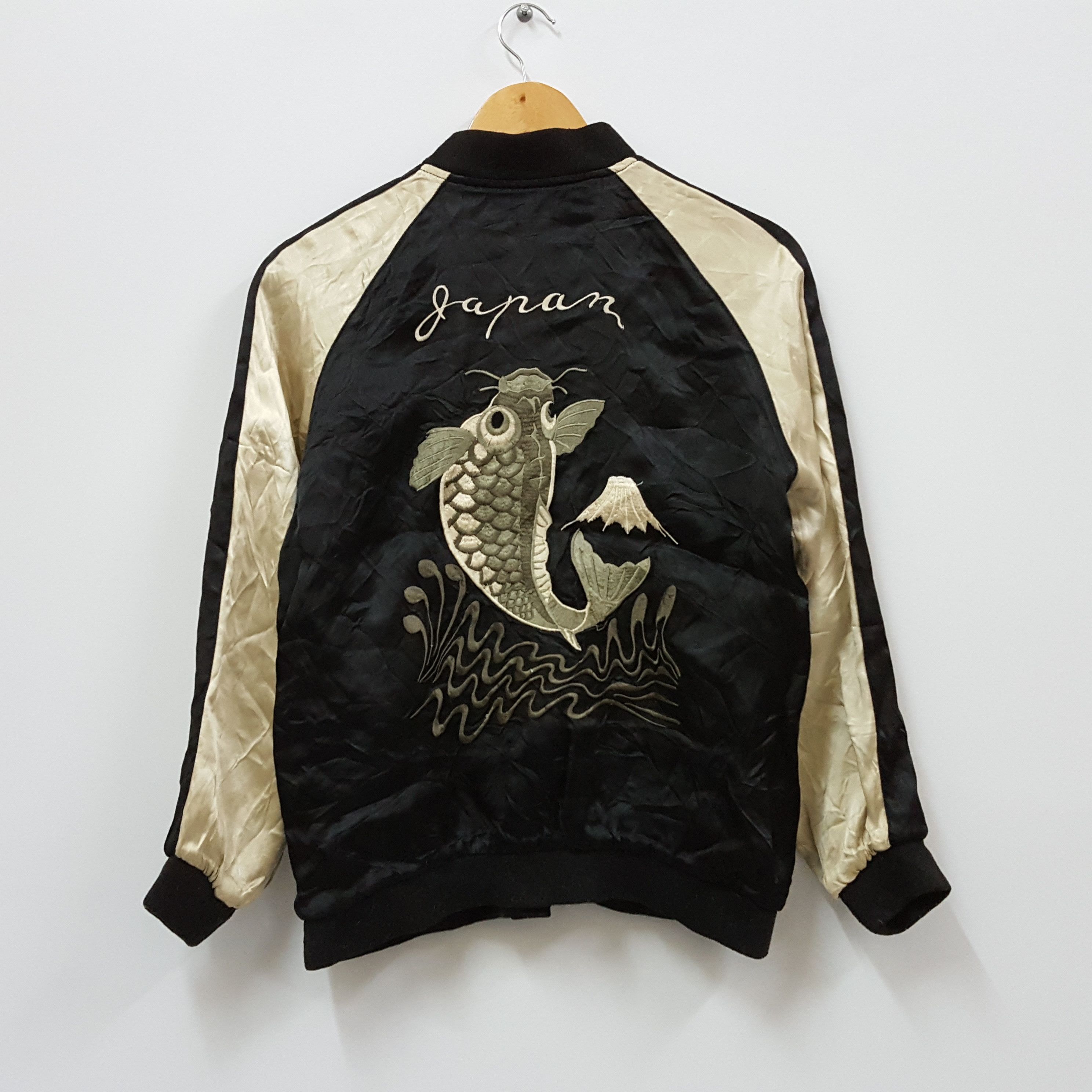 Japanese Brand × Vintage Vintage sukajan reversible koi fish design rayon jacket Size US M / EU 48-50 / 2 - 1 Thumbnail