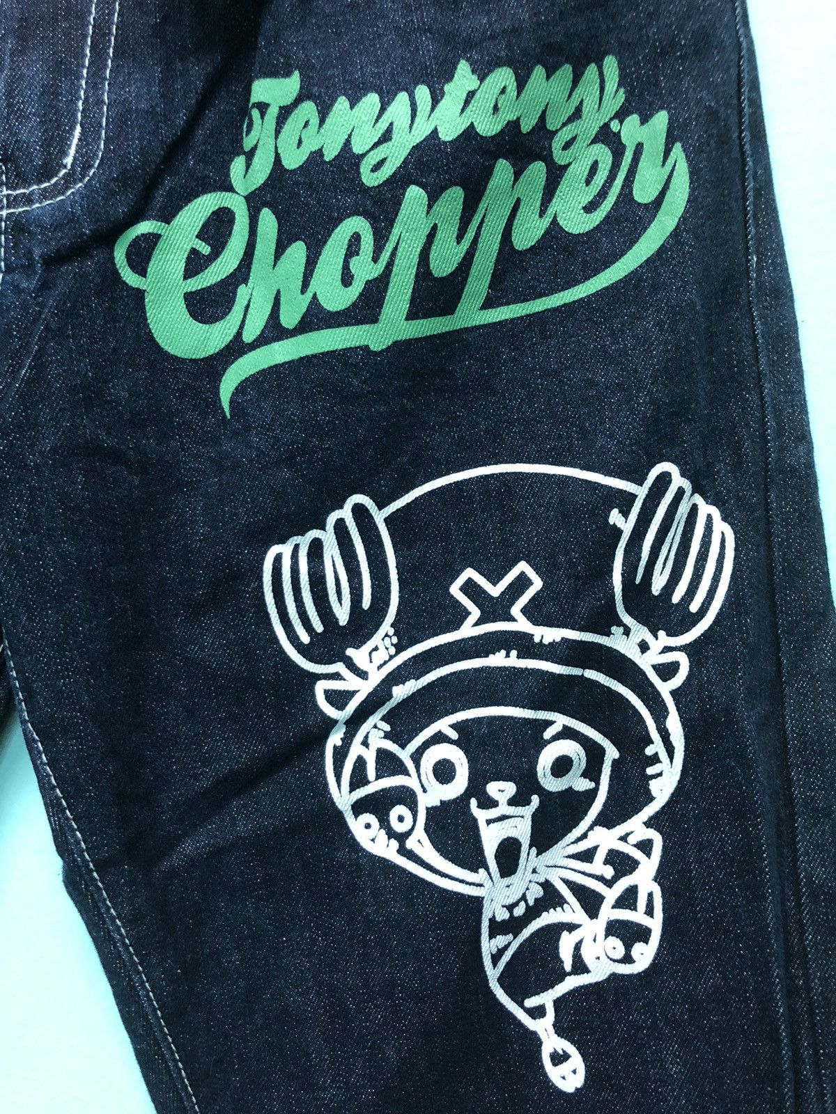 Japanese Brand × One Piece × Vintage VINTAGE ONE PIECE JAPANESE ANIME BLUE DENIM JEANS Size US 31 - 3 Thumbnail