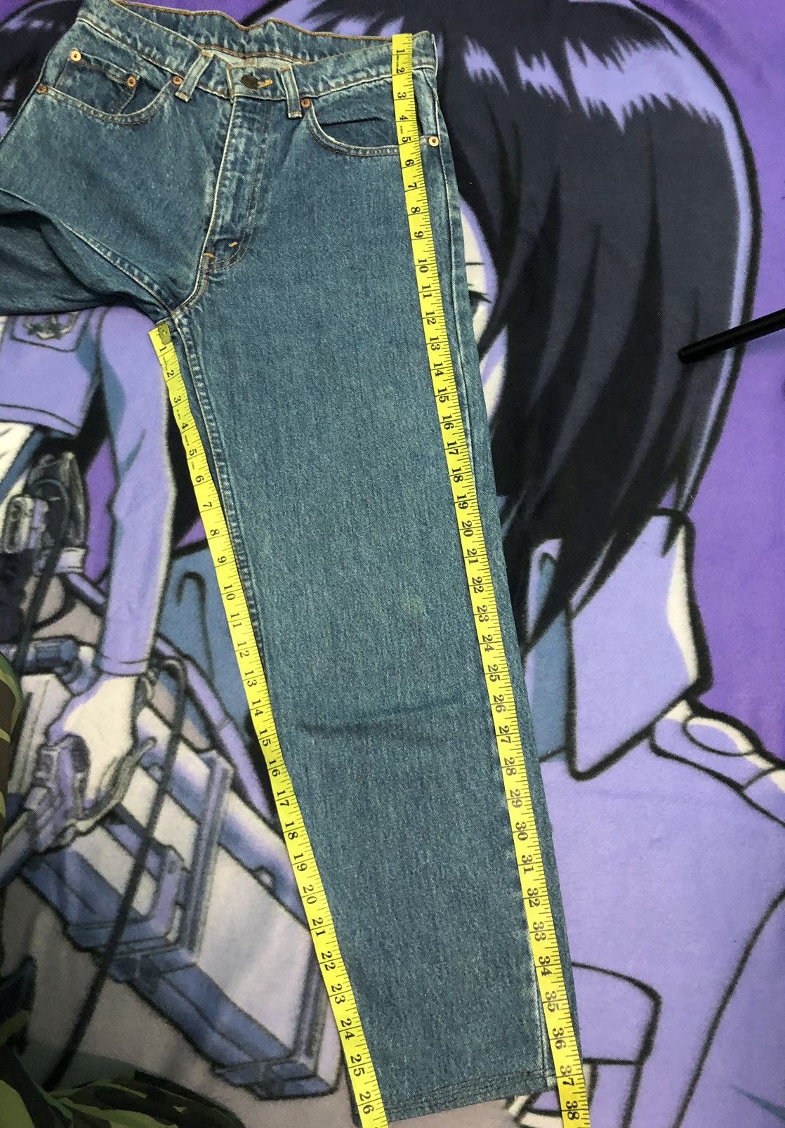 Levi's × Vintage VINTAGE LEVIS 90’ BLUE WASH DISTRESSED DENIM JEANS Size US 29 - 13 Thumbnail