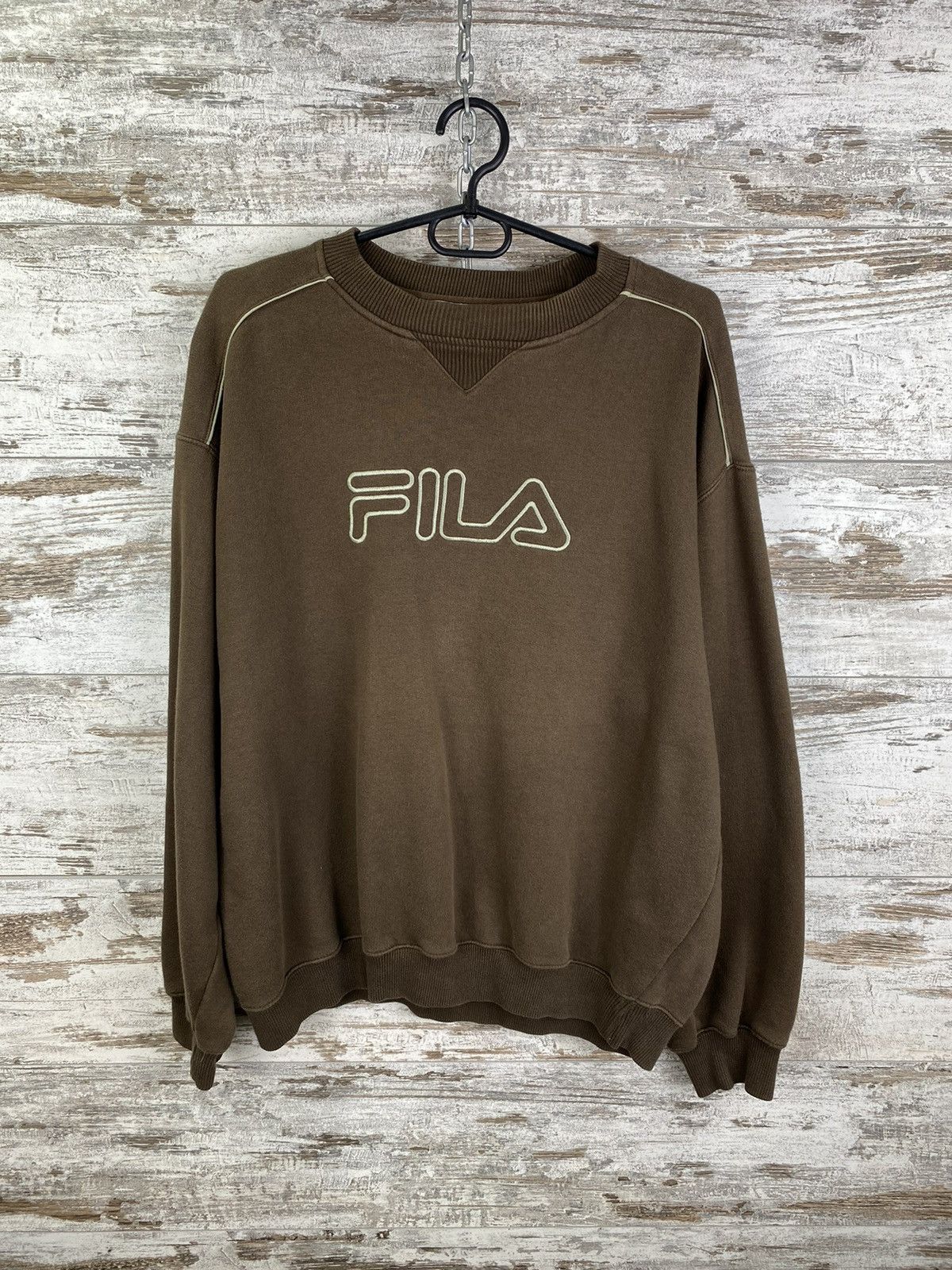 Fila sweatshirt brown clearance