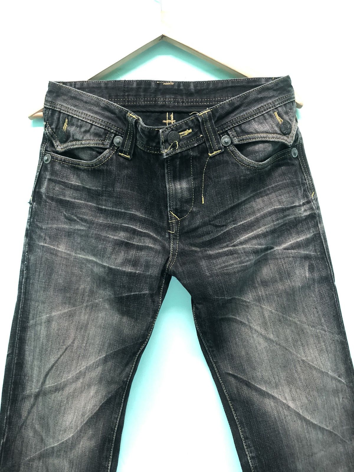 Japanese Brand × Seditionaries ARMY OF NO! JAPANESE BRAND SKULL CROSS PUNK DENIM JEANS Size US 30 / EU 46 - 2 Thumbnail