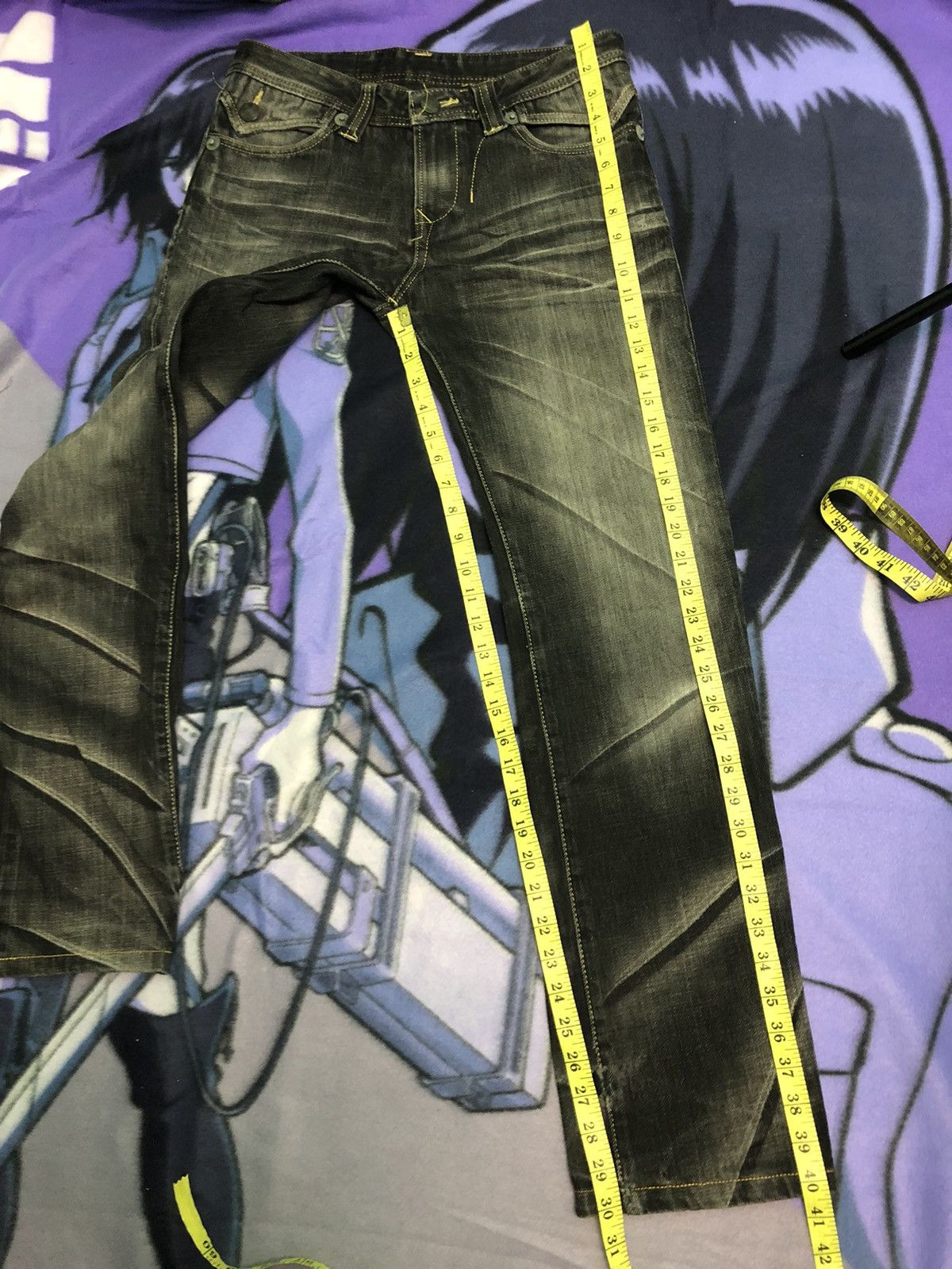 Japanese Brand × Seditionaries ARMY OF NO! JAPANESE BRAND SKULL CROSS PUNK DENIM JEANS Size US 30 / EU 46 - 13 Thumbnail
