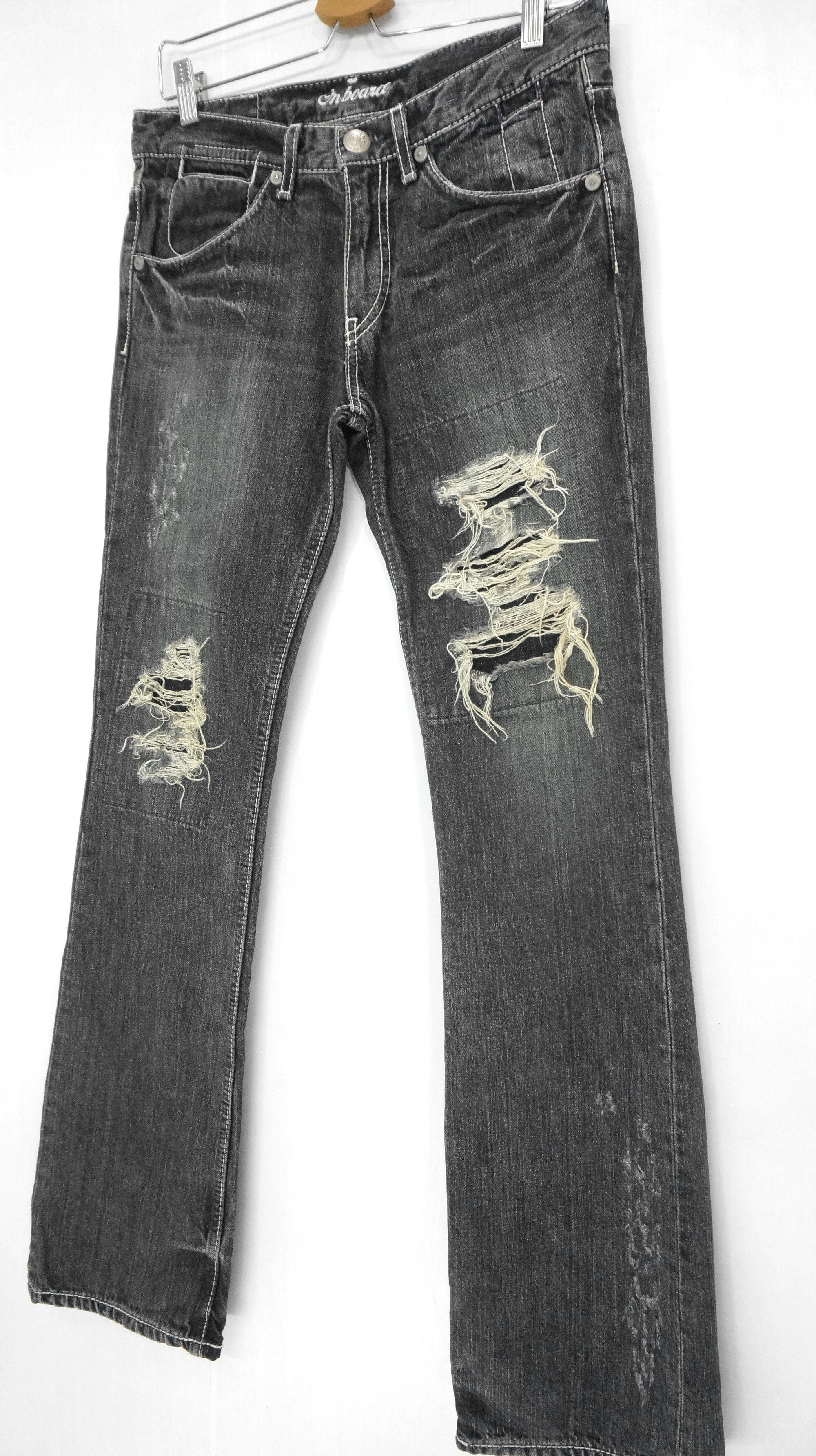 Other Vintage ONBOARD Japan Distressed Lowrise Jeans Size US 30 / EU 46 - 2 Thumbnail