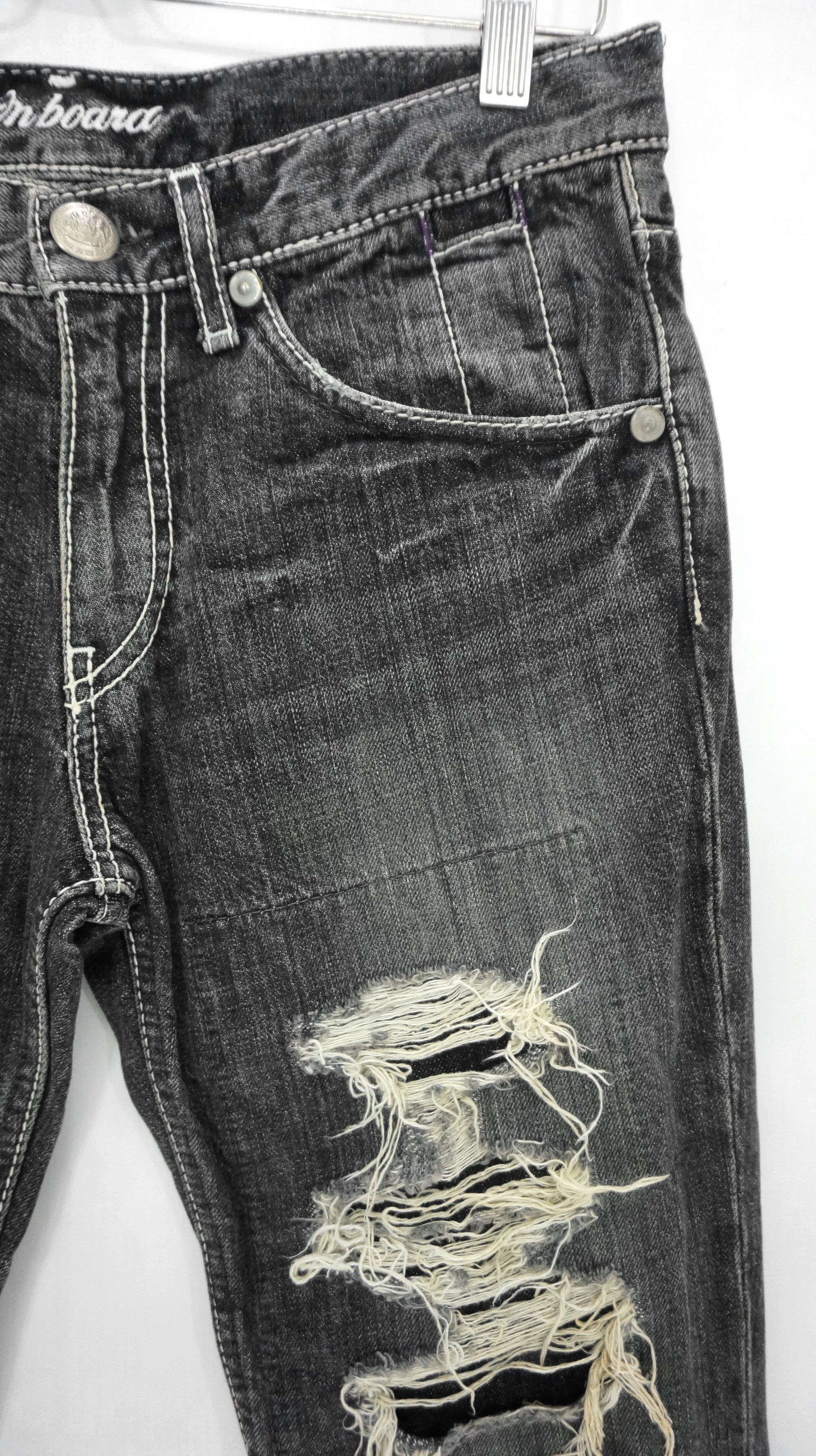 Other Vintage ONBOARD Japan Distressed Lowrise Jeans Size US 30 / EU 46 - 6 Thumbnail