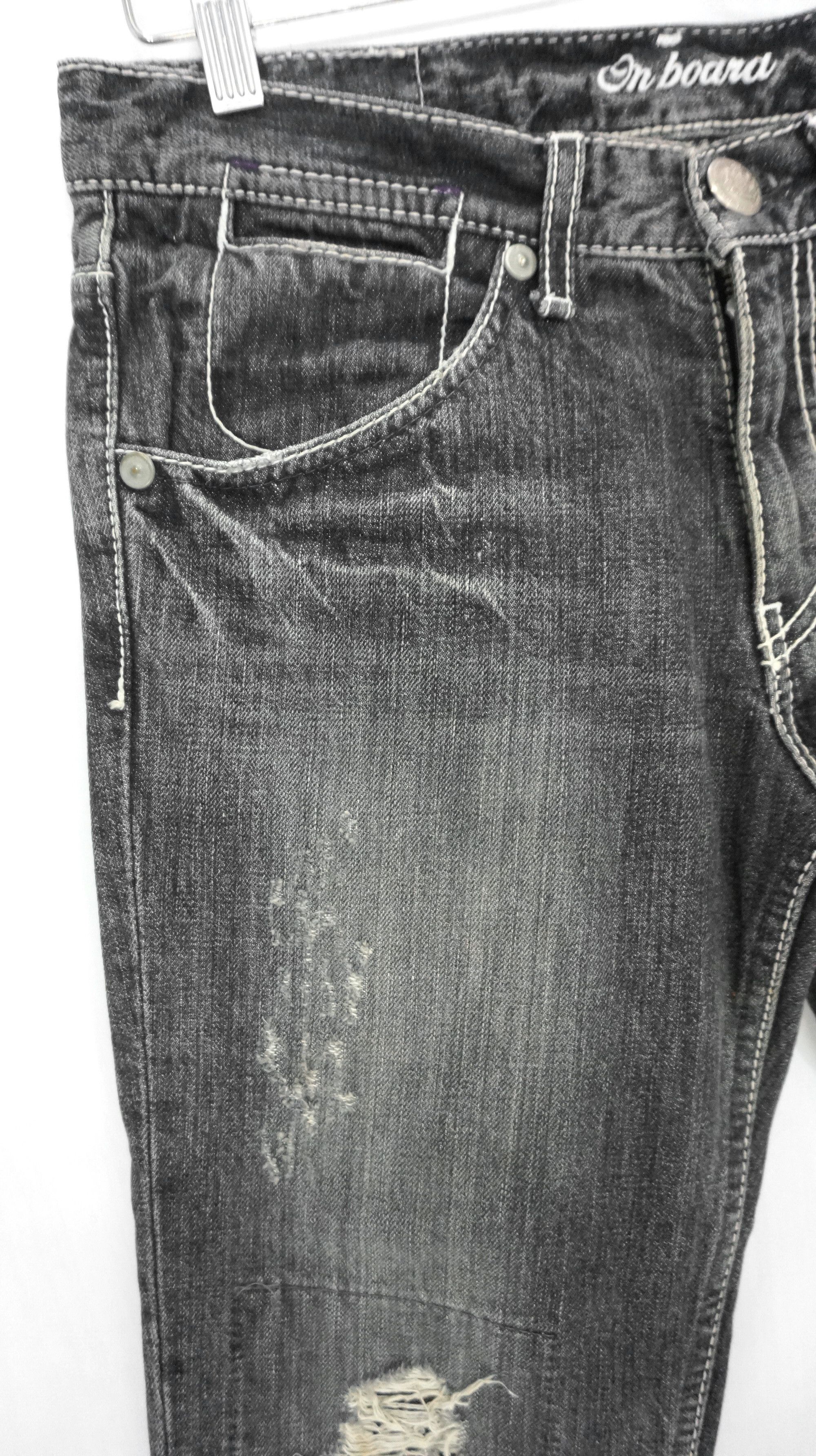 Other Vintage ONBOARD Japan Distressed Lowrise Jeans Size US 30 / EU 46 - 5 Thumbnail