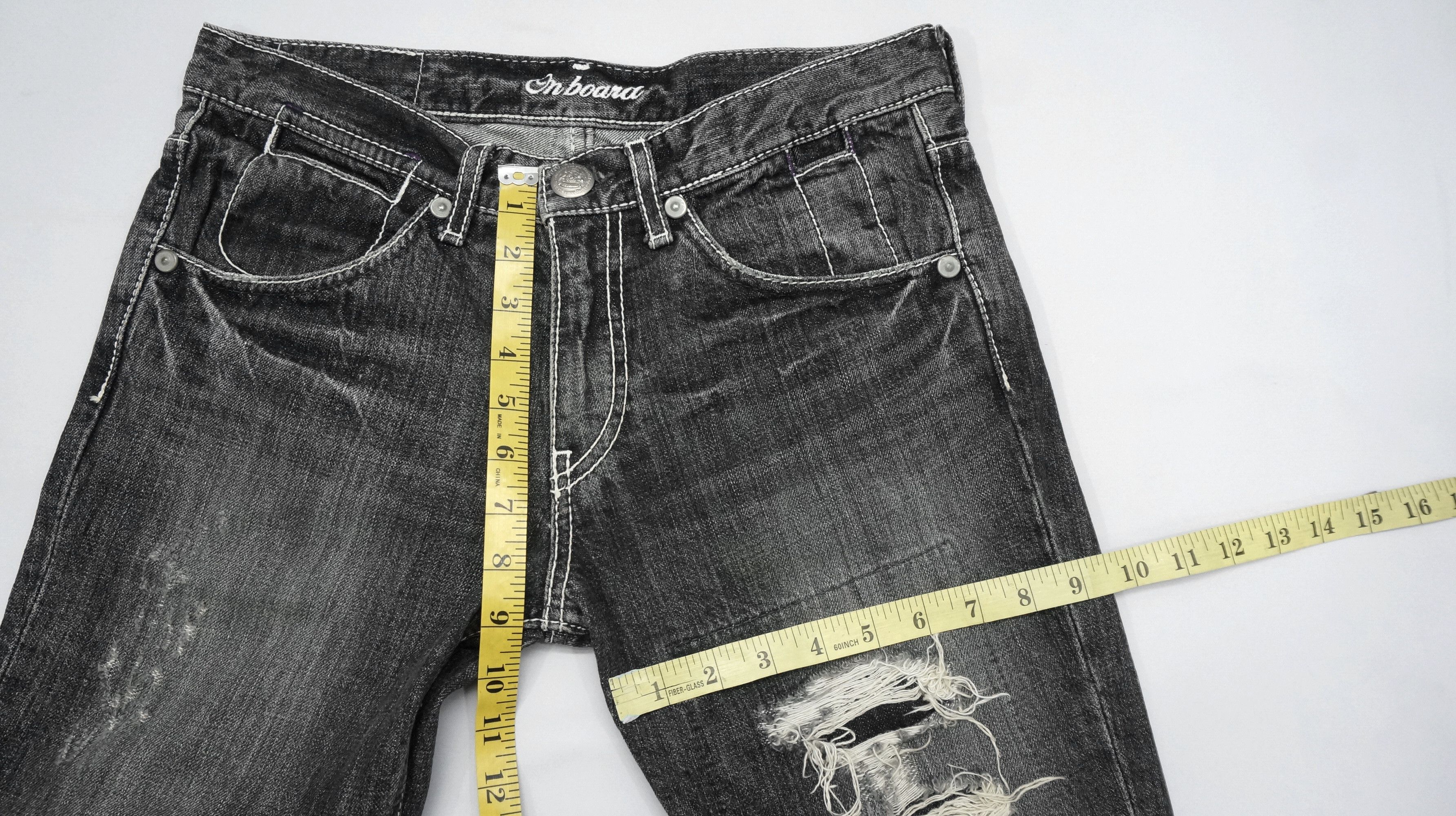 Other Vintage ONBOARD Japan Distressed Lowrise Jeans Size US 30 / EU 46 - 18 Thumbnail