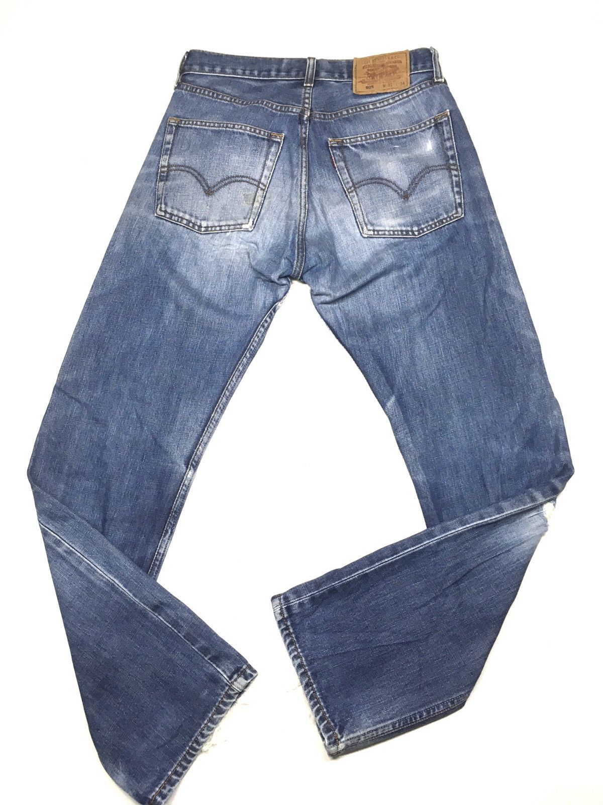 Levi's × Vintage Vintage 1998 Levi’s 505 blue wash distressed denim Size US 30 / EU 46 - 8 Thumbnail