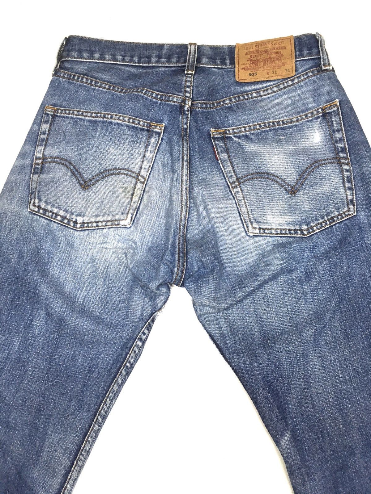 Levi's × Vintage Vintage 1998 Levi’s 505 blue wash distressed denim Size US 30 / EU 46 - 7 Thumbnail