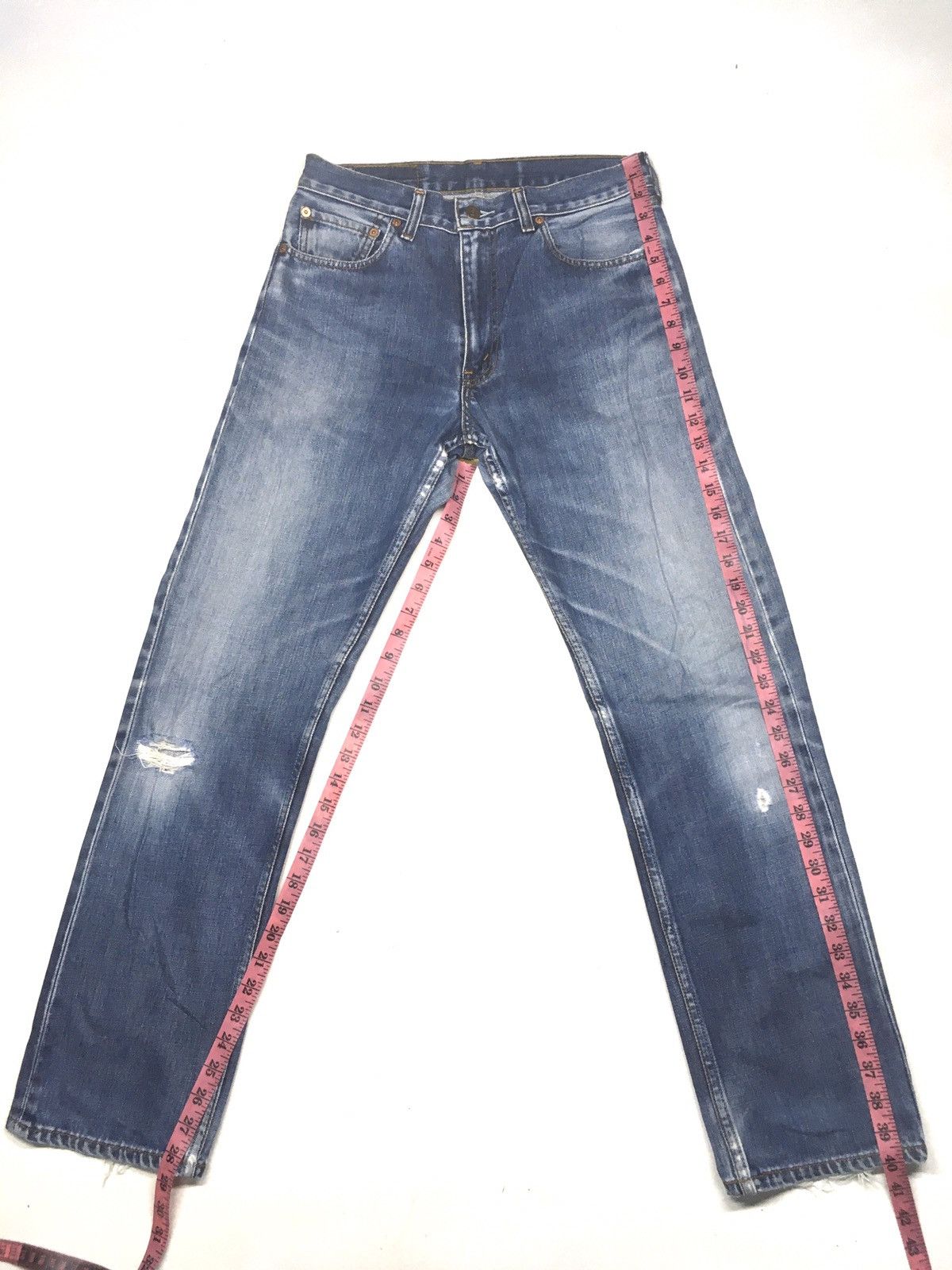 Levi's × Vintage Vintage 1998 Levi’s 505 blue wash distressed denim Size US 30 / EU 46 - 2 Thumbnail