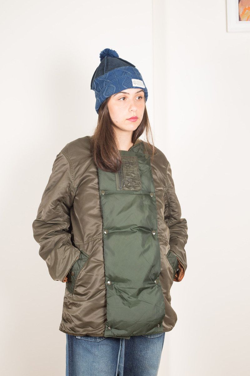 Kapital Kapital SHA-KA MA-1 Nylon Army Jacket - Khaki Size US M / EU 48-50 / 2 - 2 Thumbnail