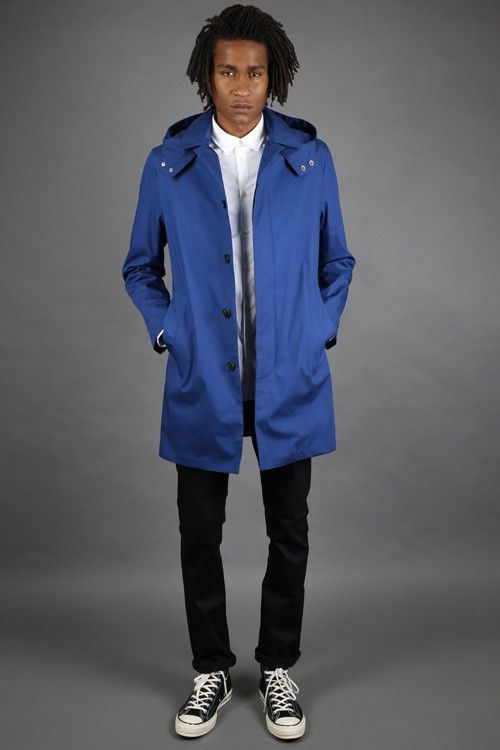 Mackintosh Mackintosh GM-010B Hooded Raincoat - Indigo Blue Size US L / EU 52-54 / 3 - 6 Thumbnail