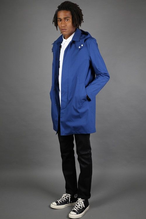 Mackintosh Mackintosh GM-010B Hooded Raincoat - Indigo Blue Size US L / EU 52-54 / 3 - 7 Thumbnail